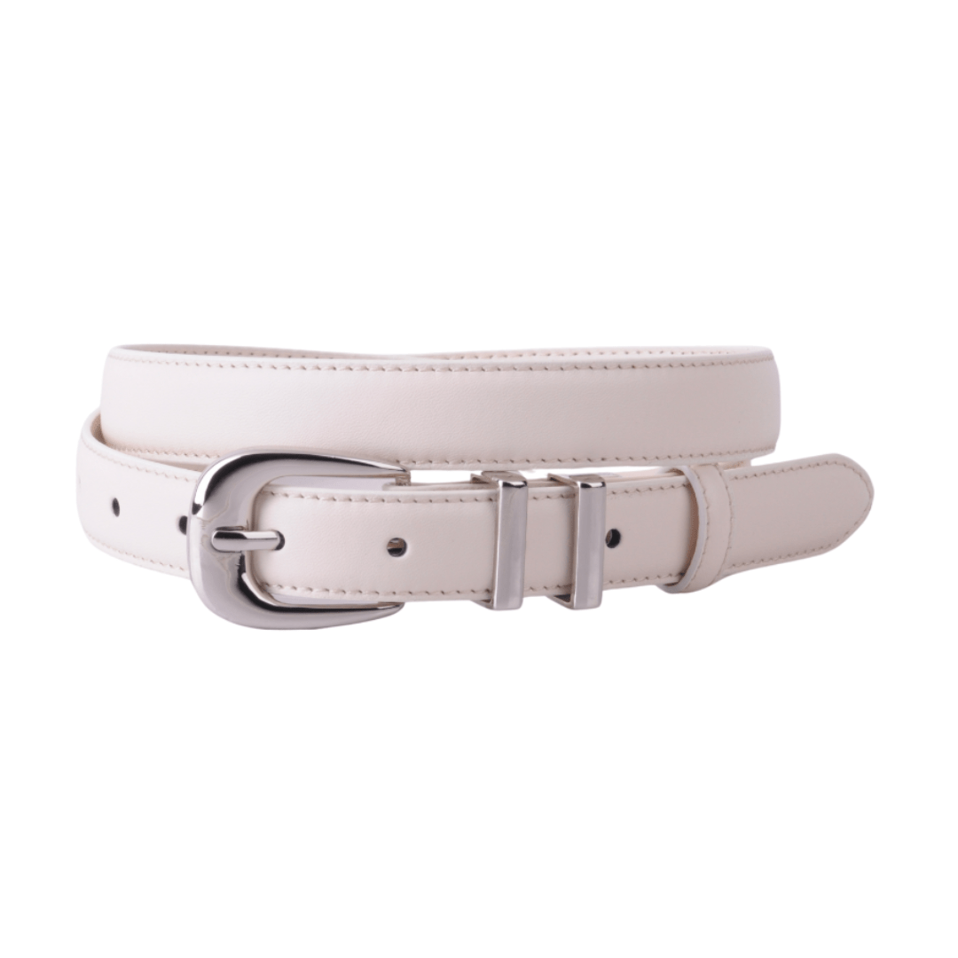 Leather Belt with Metal Strap Holders