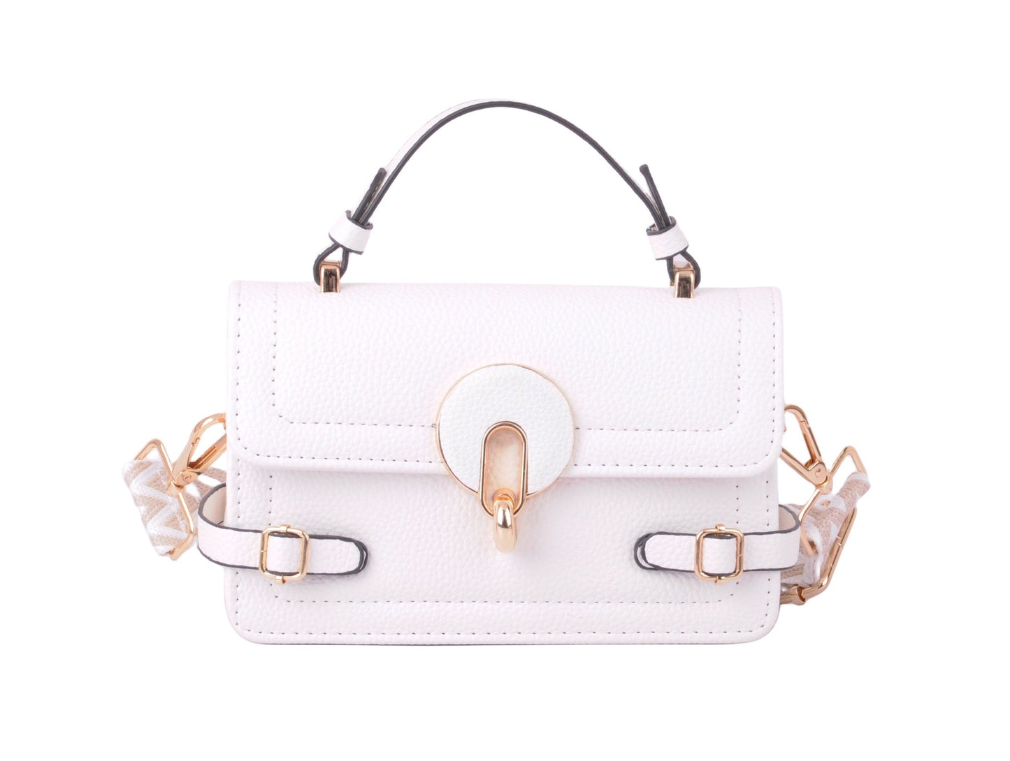 Top Handle Style on Matching Patterned Web Strap