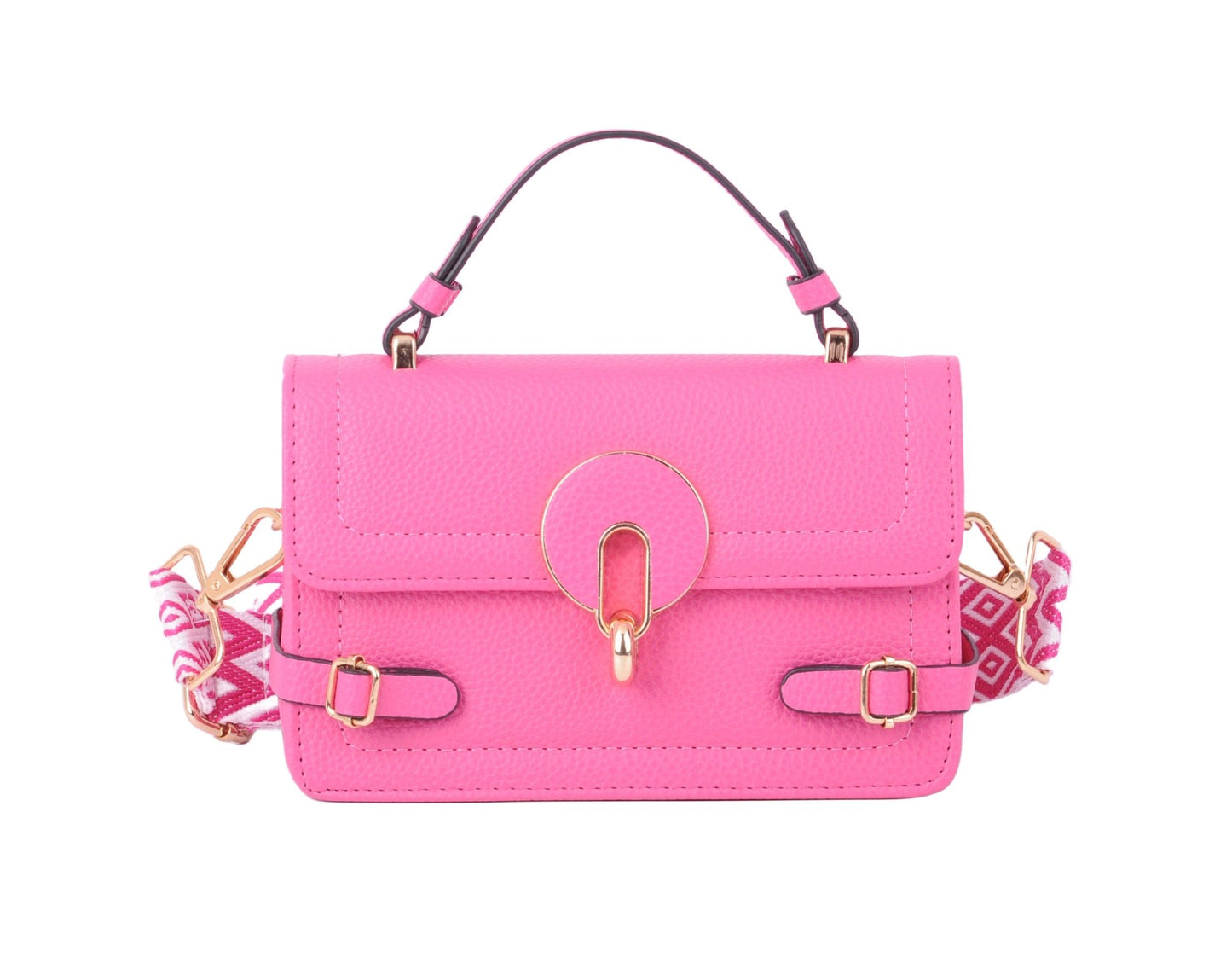 Top Handle Style on Matching Patterned Web Strap