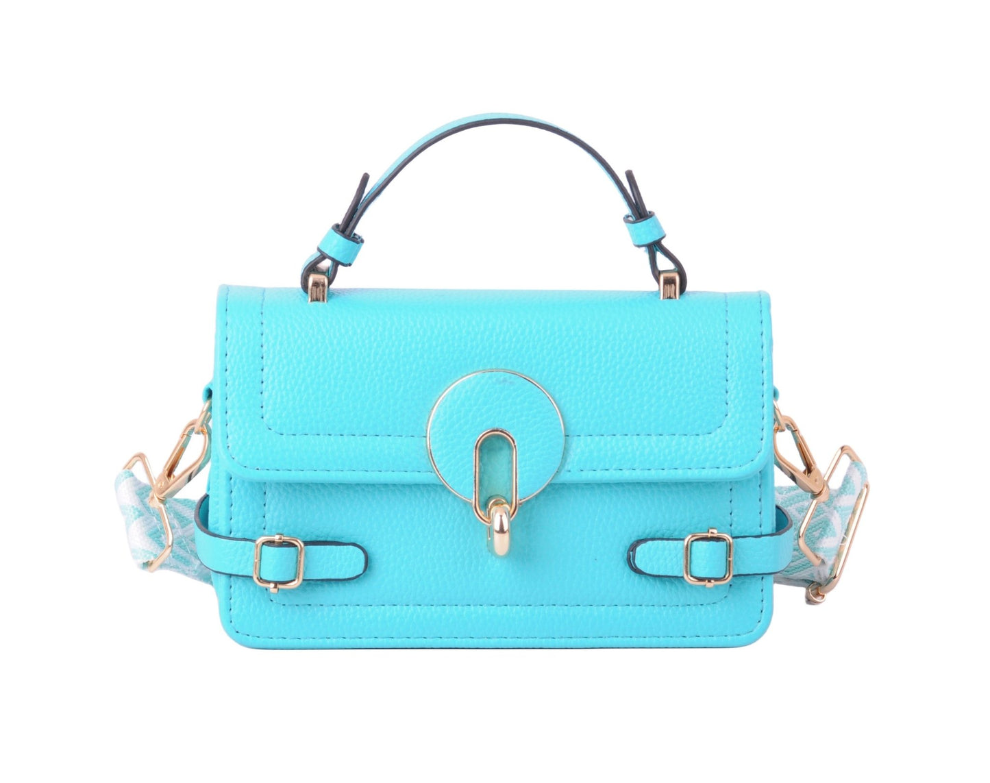 Top Handle Style on Matching Patterned Web Strap