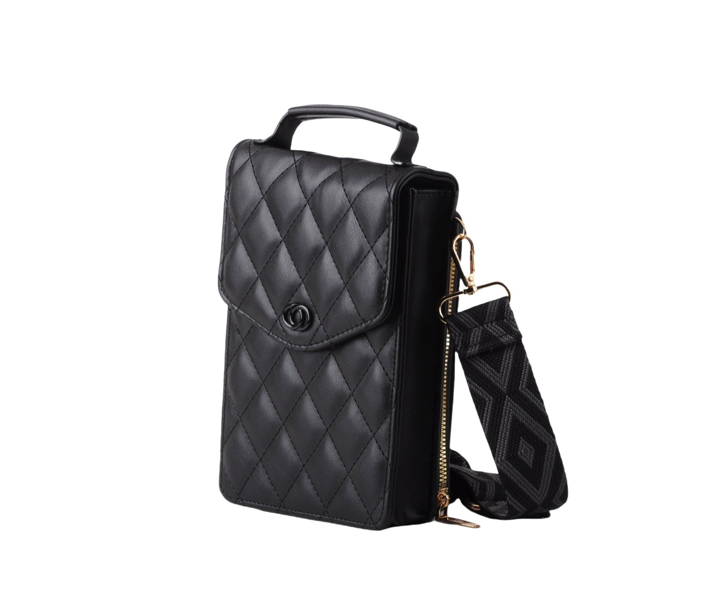 Quilted North South Style on Crossbody Web Strap