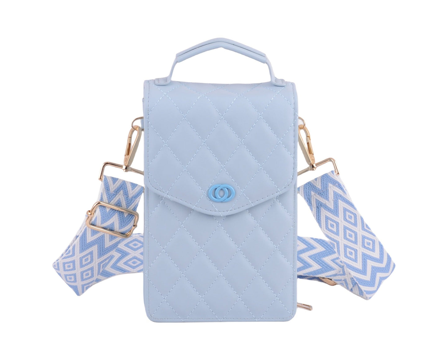 Quilted North South Style on Crossbody Web Strap