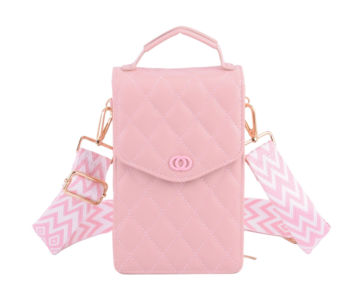 Quilted North South Style on Crossbody Web Strap