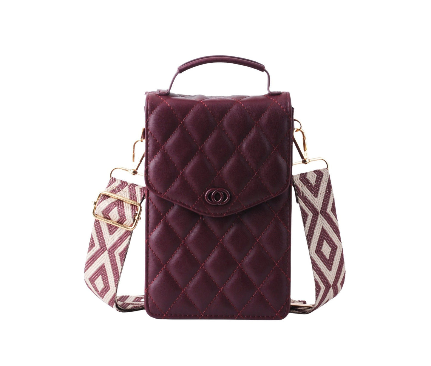 Quilted North South Style on Crossbody Web Strap