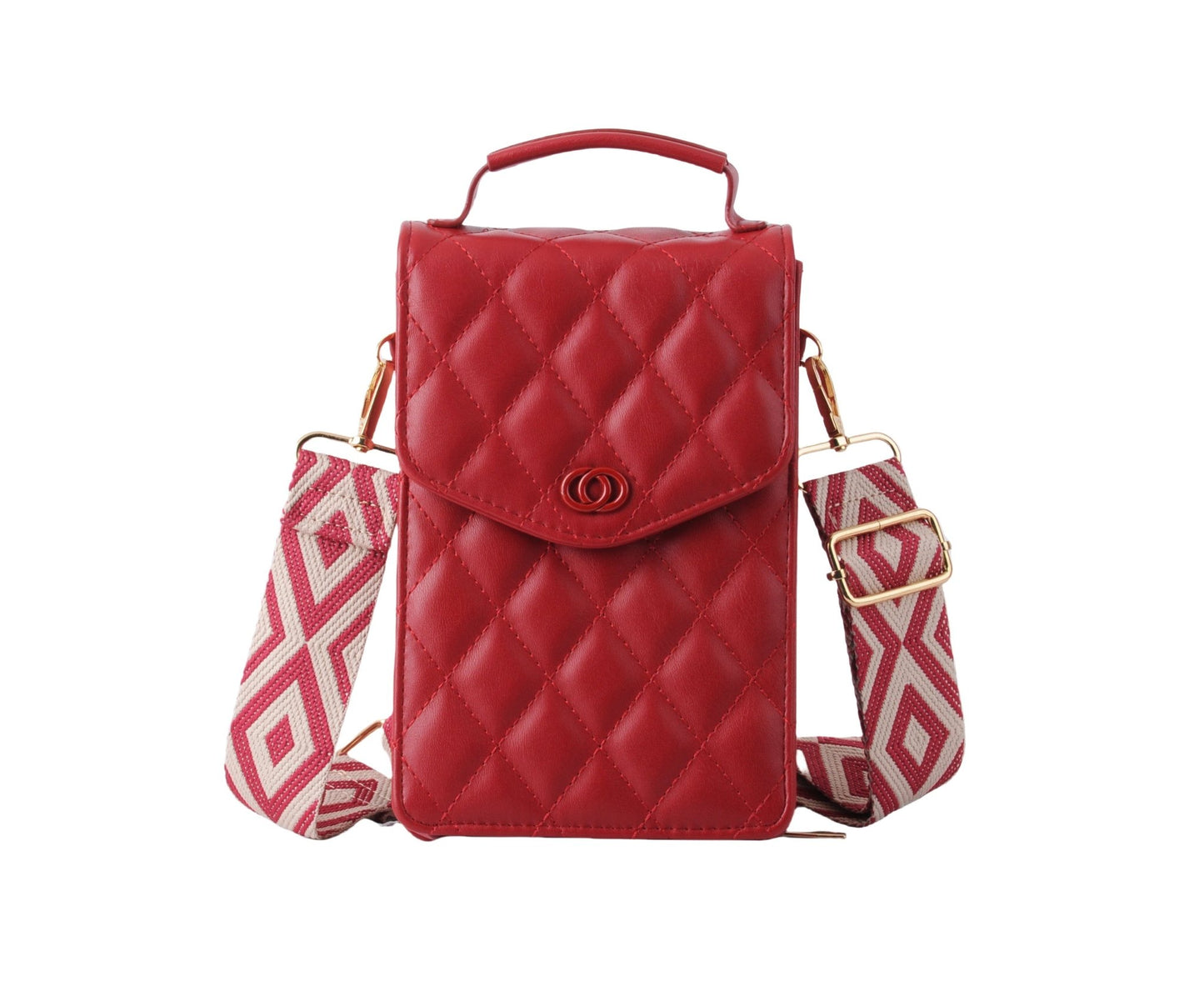 Quilted North South Style on Crossbody Web Strap