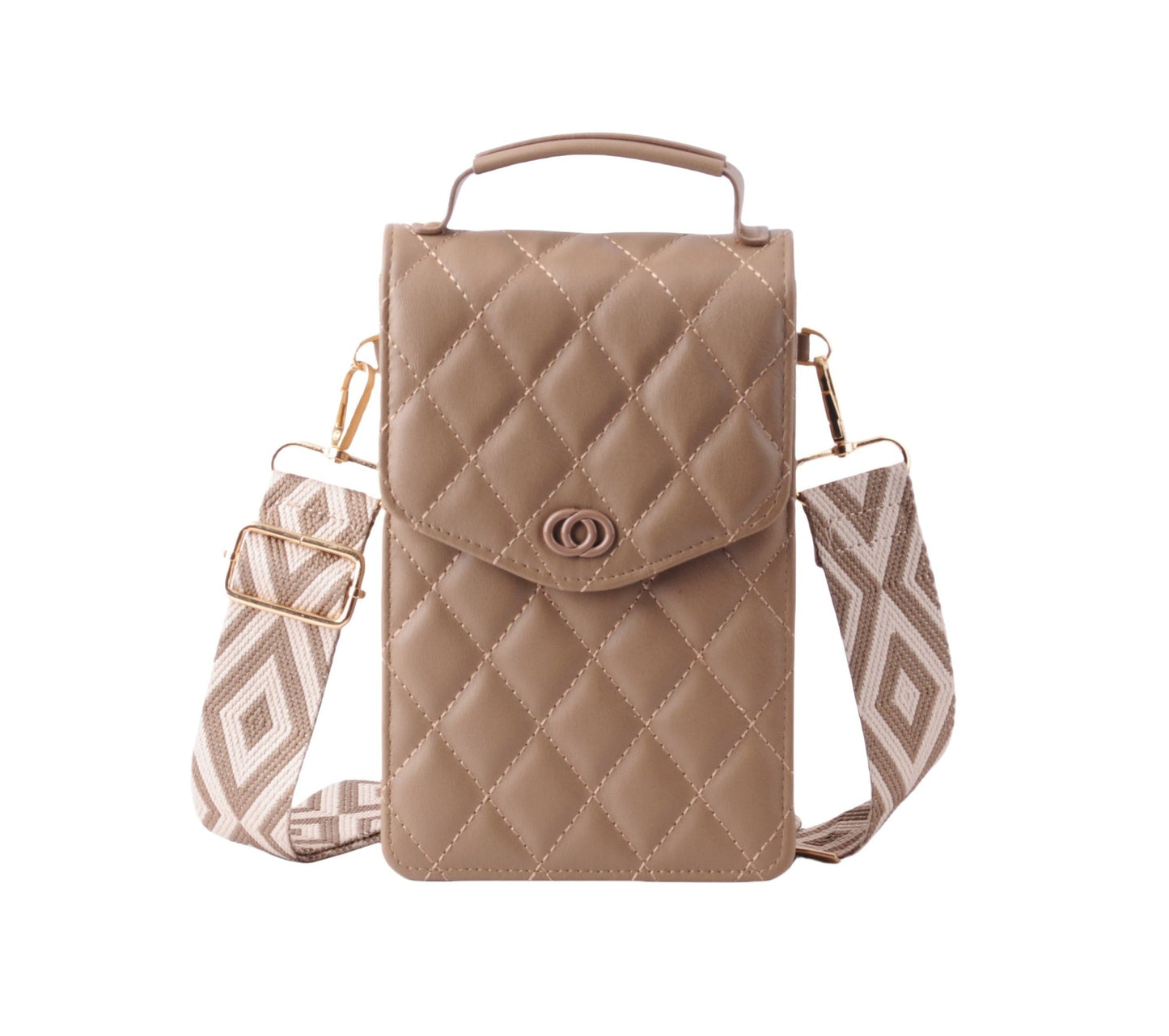 Quilted North South Style on Crossbody Web Strap