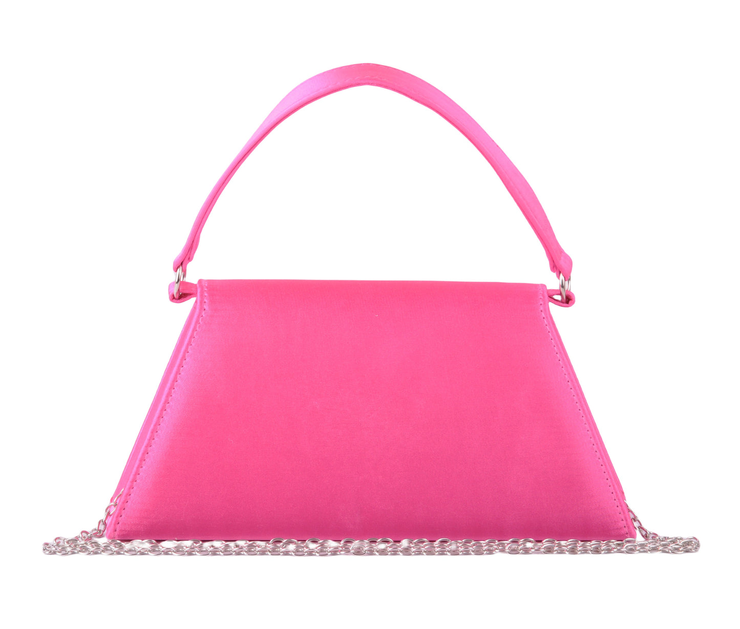 1589 - Chic Satin Satchel Crossbody with Heart Embellishment - Wholesale Handbag - Most Wanted USA