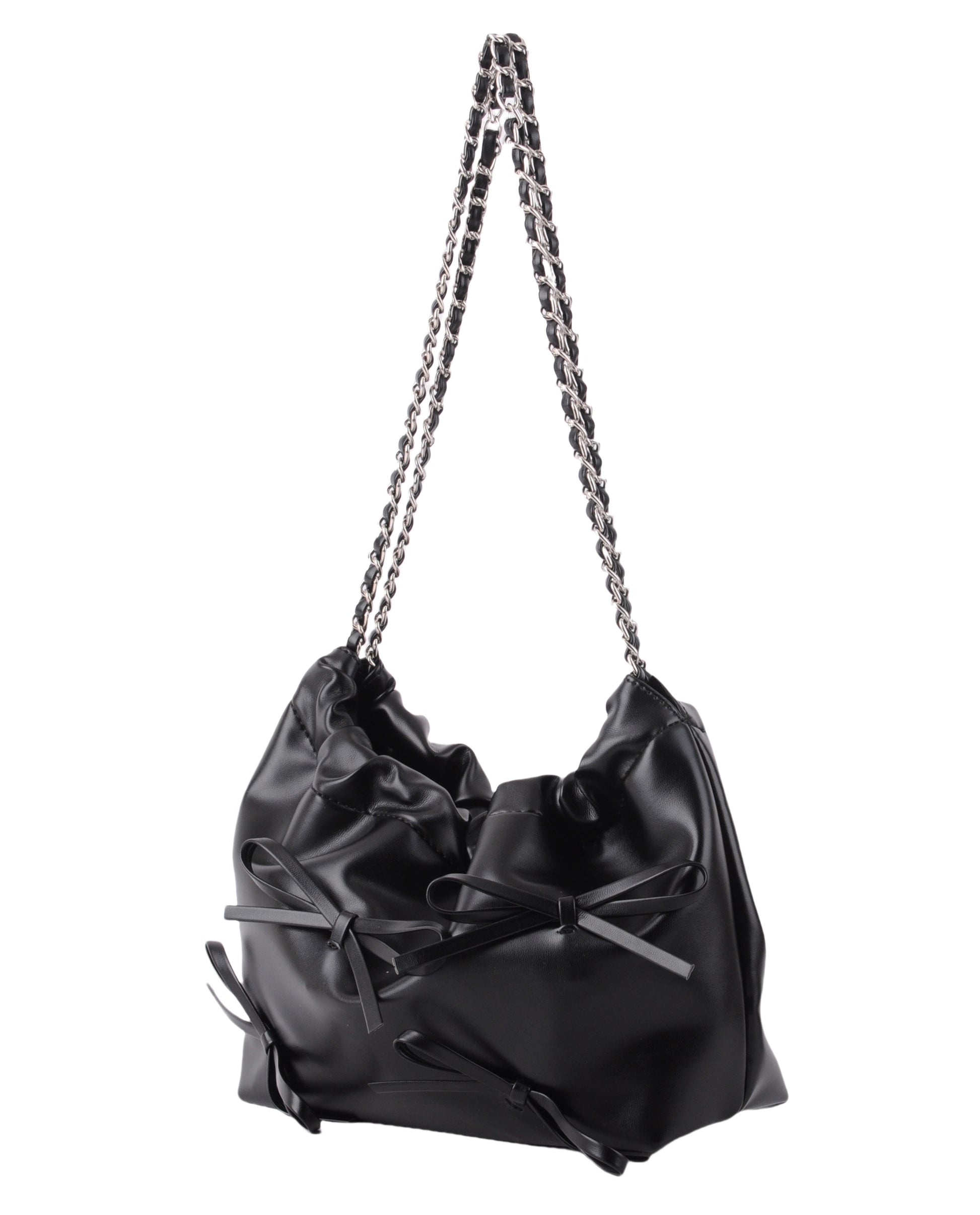1694 - Rounded Crossbody with Chain Strap and Mini Bows Most Wanted USA