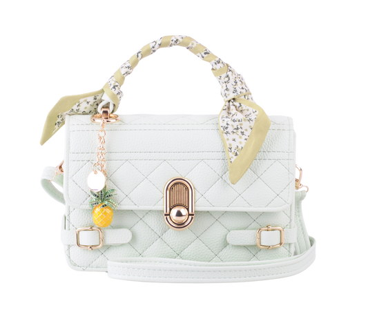 Mint Lover Everyday Bag with Pineapple Charm and Scarf