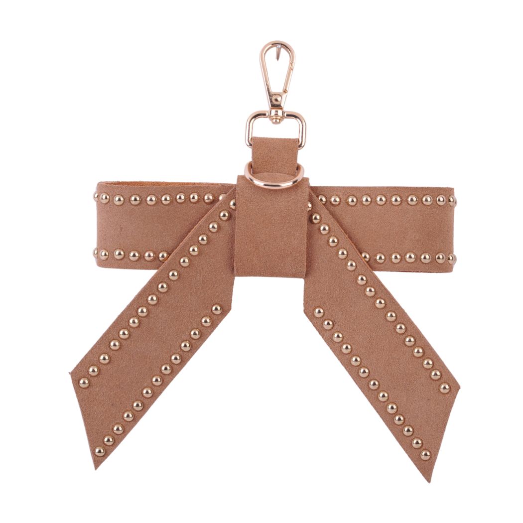 Studded Suede Bow Hang-Off - Ships September 29th