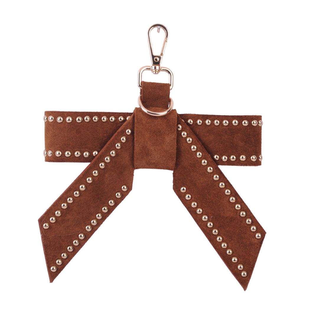 Studded Suede Bow Hang-Off - Ships September 29th