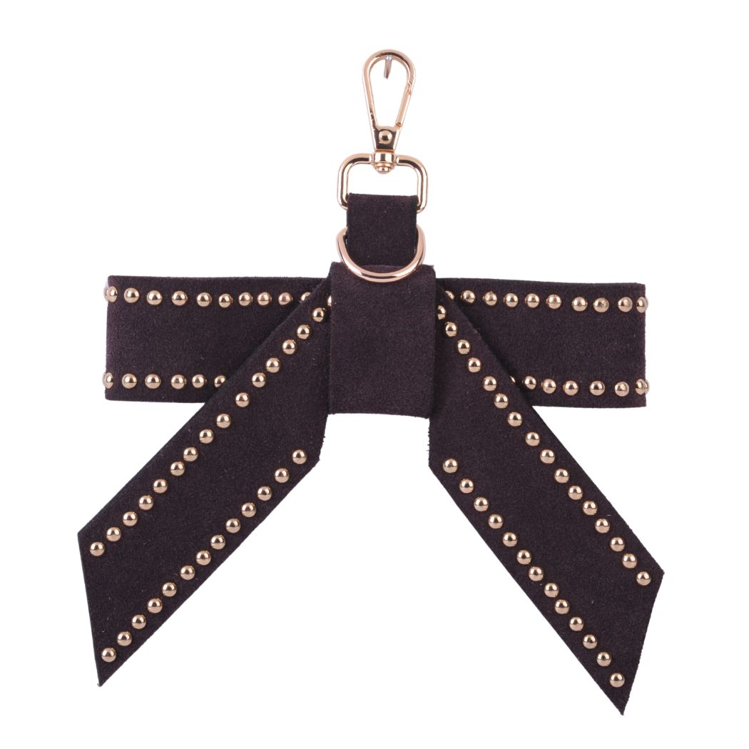 Studded Suede Bow Hang-Off - Ships September 29th