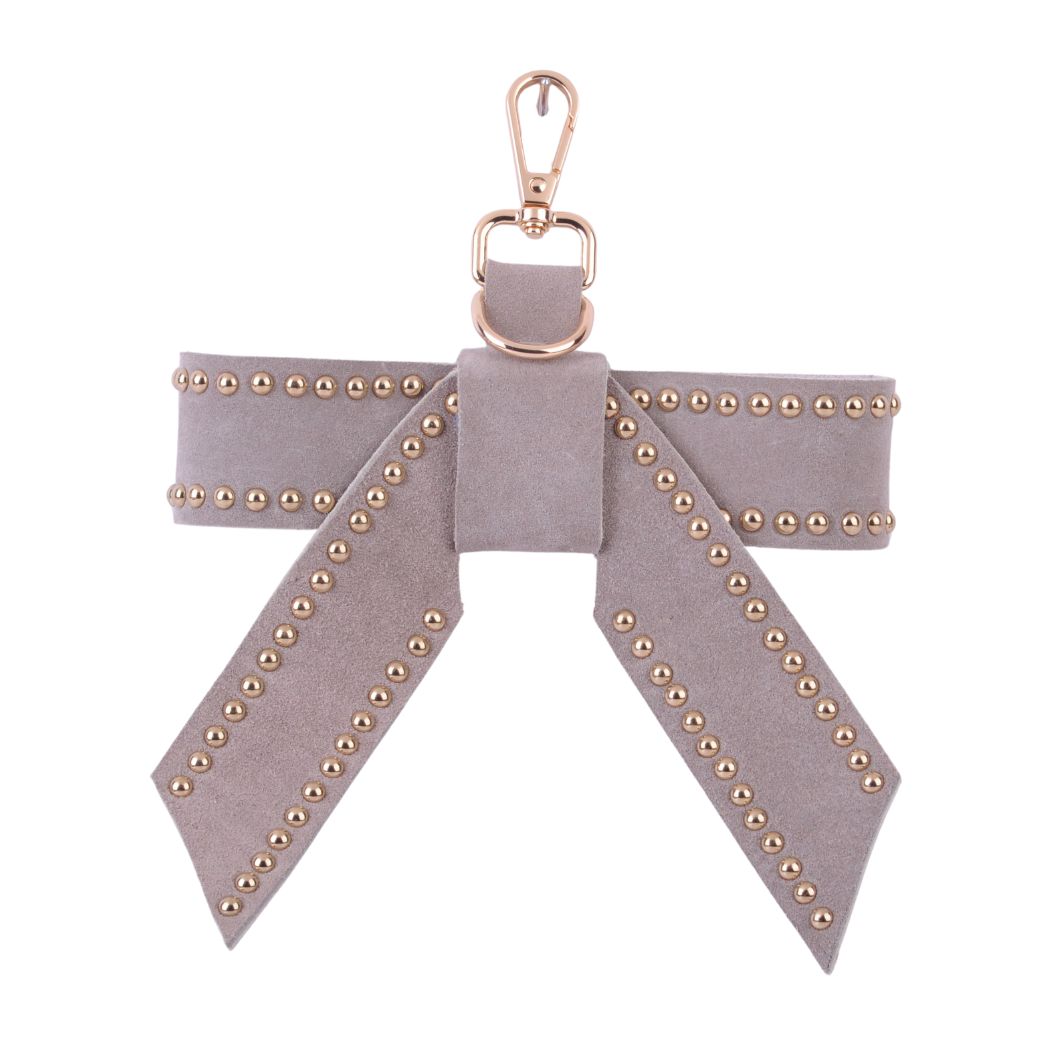 Studded Suede Bow Hang-Off - Ships September 29th