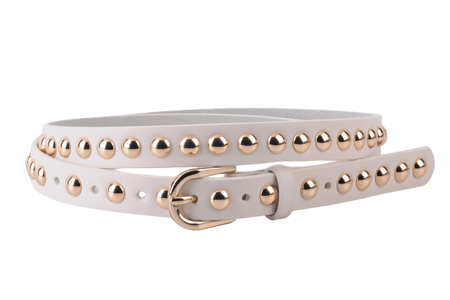 Skinny Punk Rock Studded Leather Belt