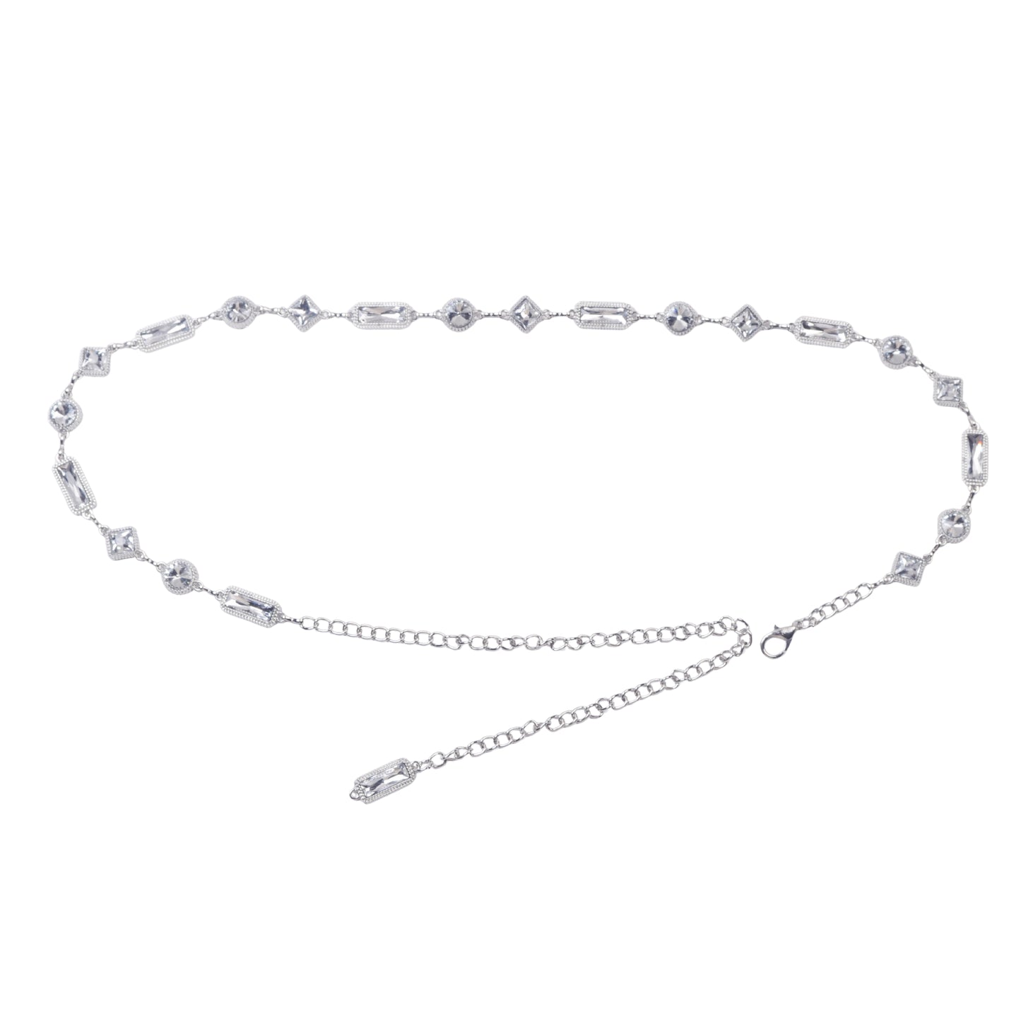 Geometric Gem Stone Chain Belt - Ships September 29th