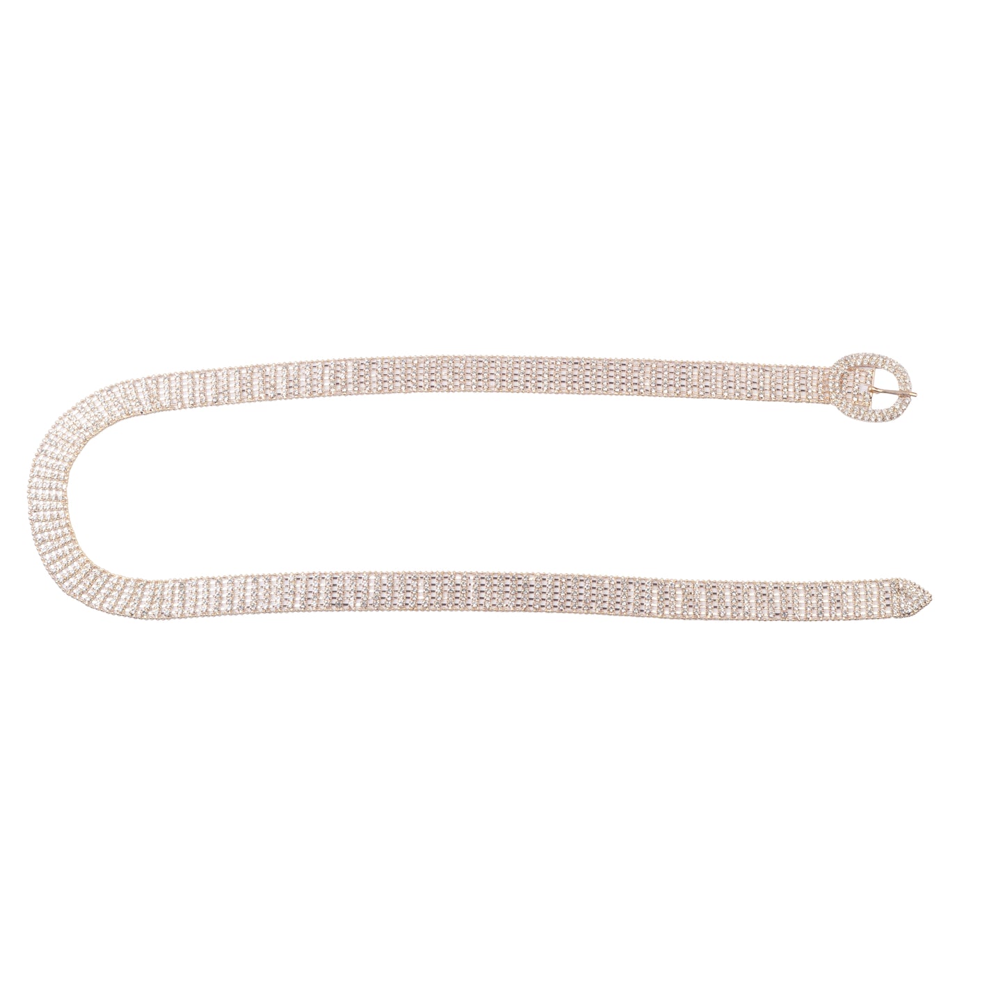 Crystal Mesh Belt with Oval Buckle - Ships September 29th