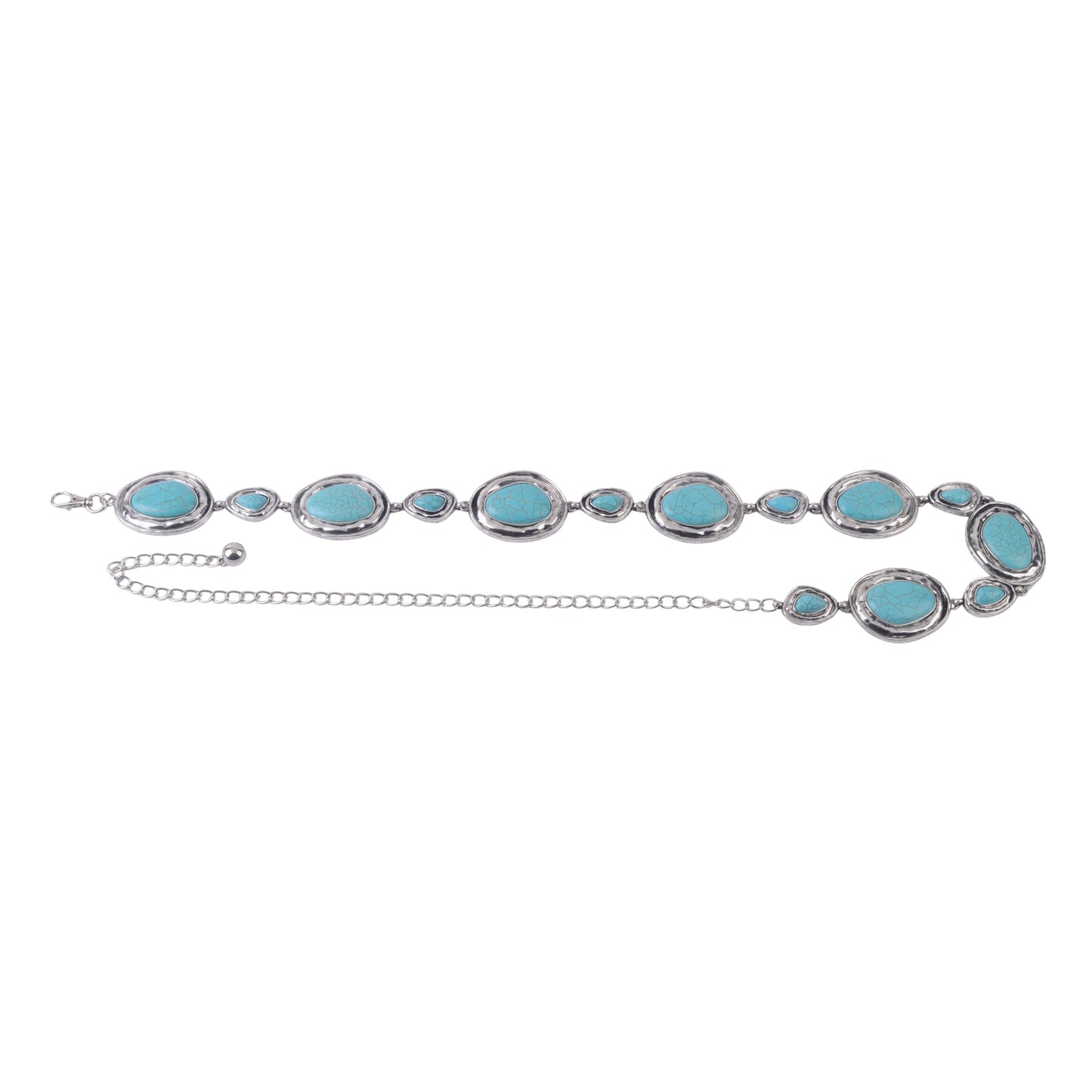 Large Turquoise Stone Chain Belt - Ships September 29th