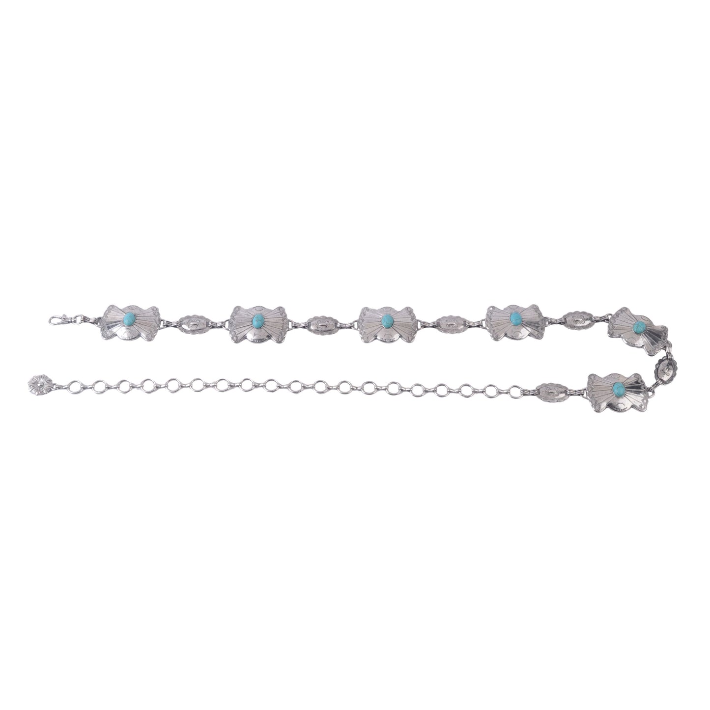 Turquoise Adorned Eagle Design Chain Belt - Ships September 29th