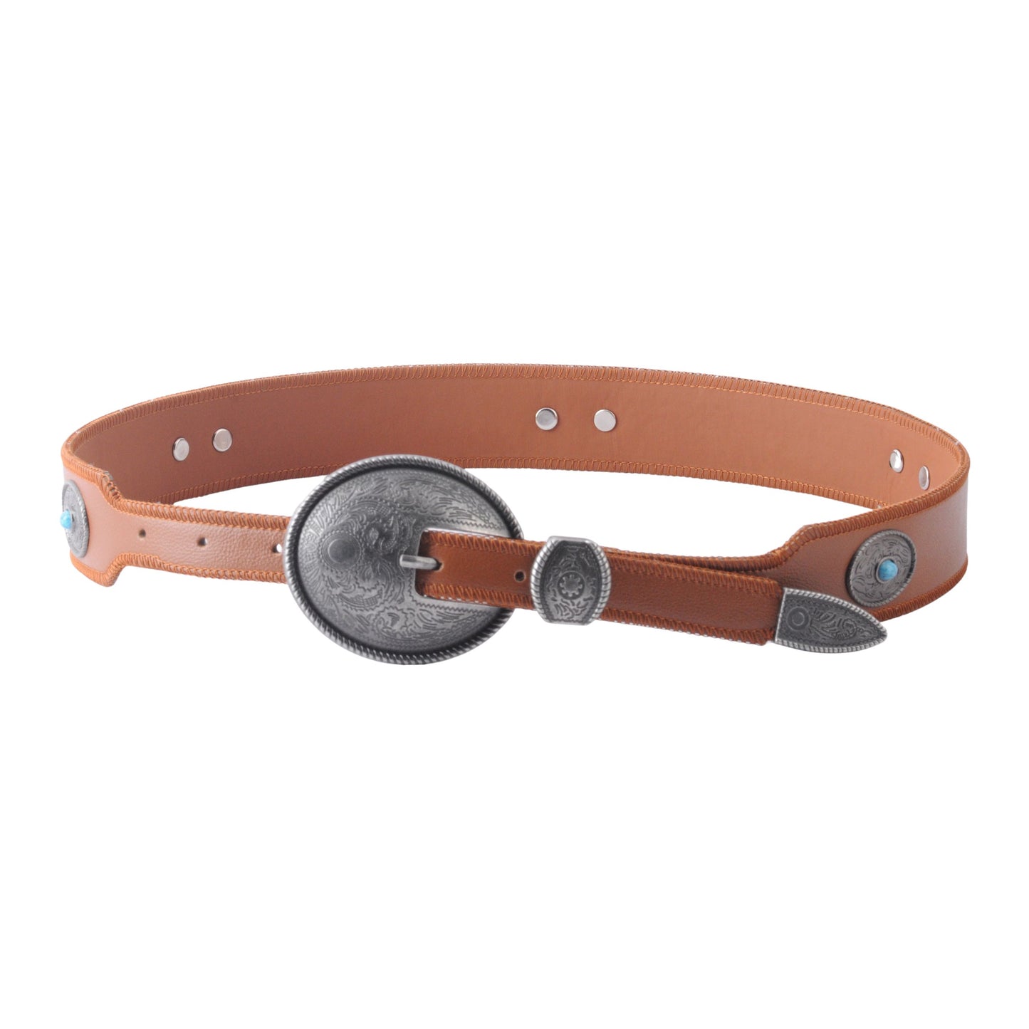 Western Belt with Concho Buckle - Ships October 27th