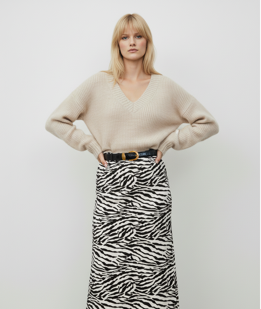 Skinny Croco Belt with Gold Hardware