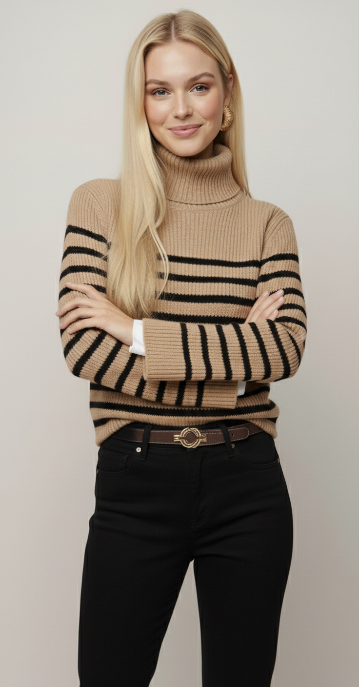 Reversible Belt with Linked Chain Buckle