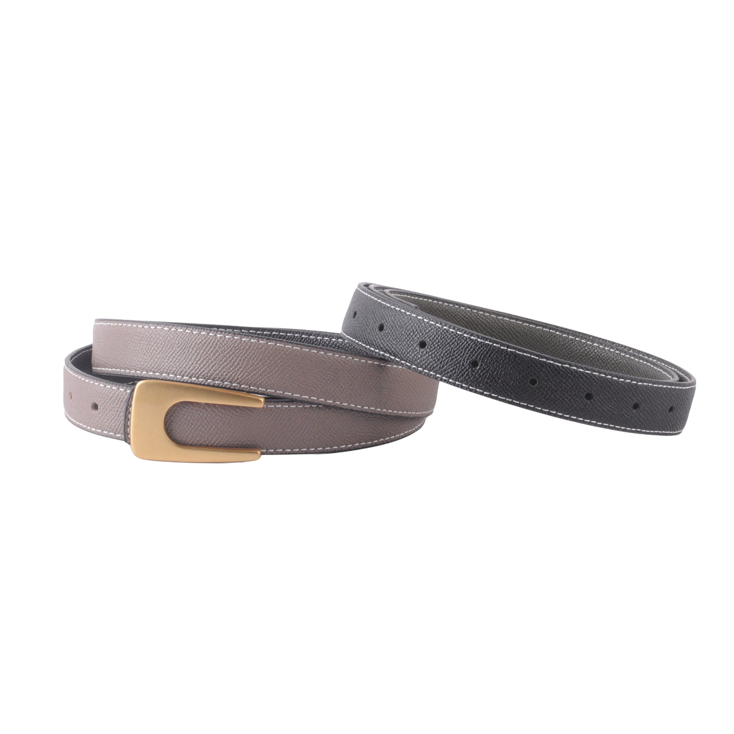 Reversible Belt with Angular Asymmetrical Buckle