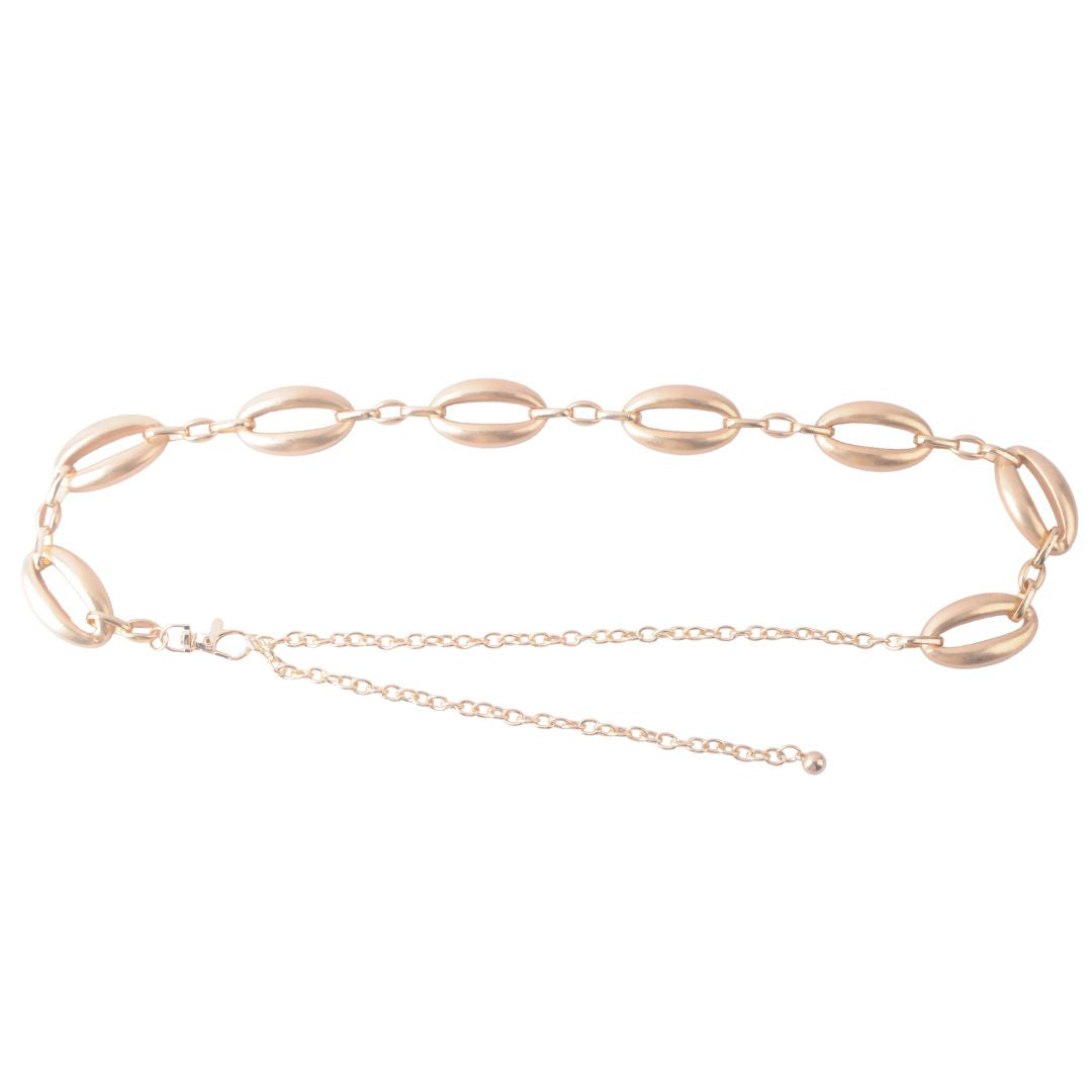 Matte Gold Orbit Chain Belt