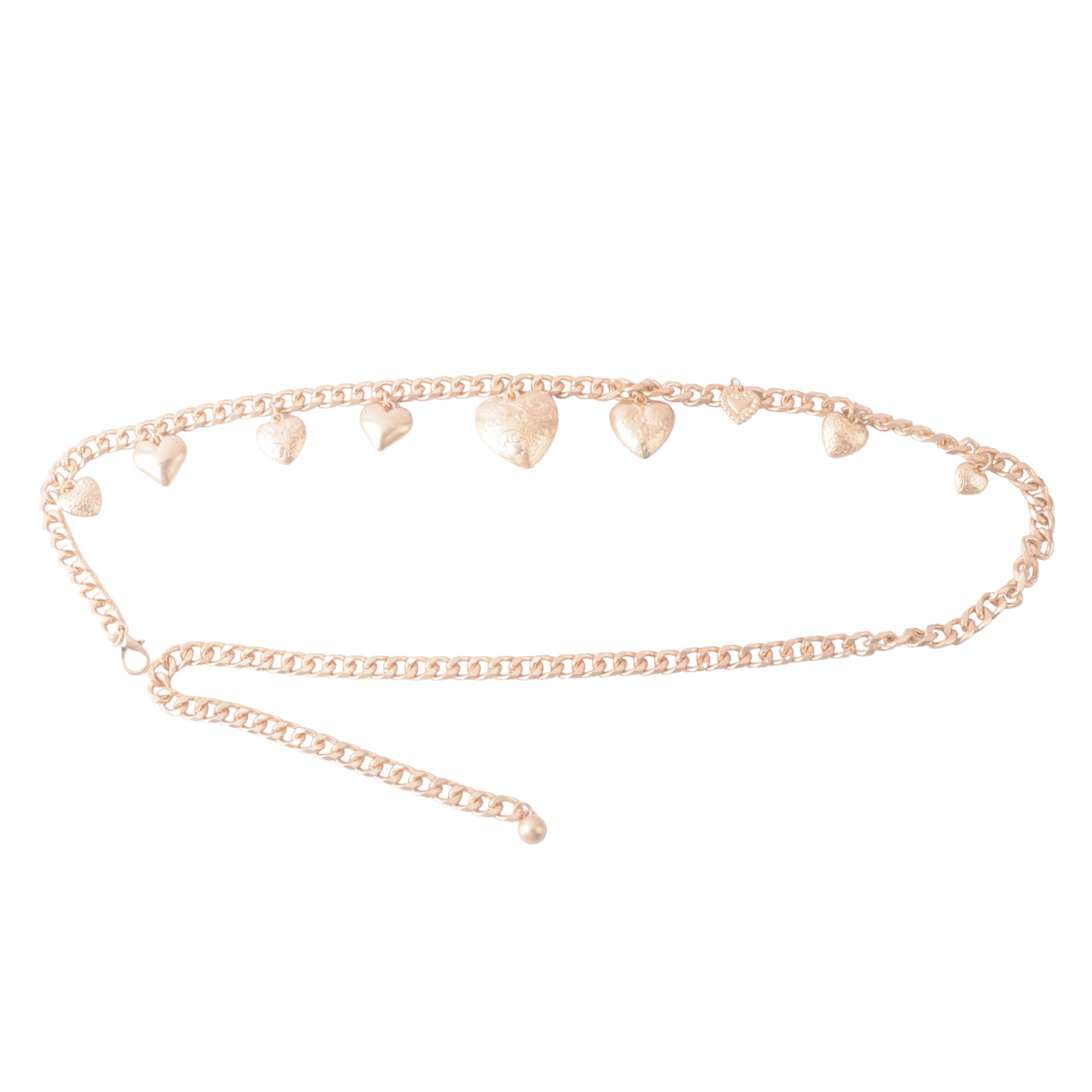 Delicate Dangling Heart Chain Belt