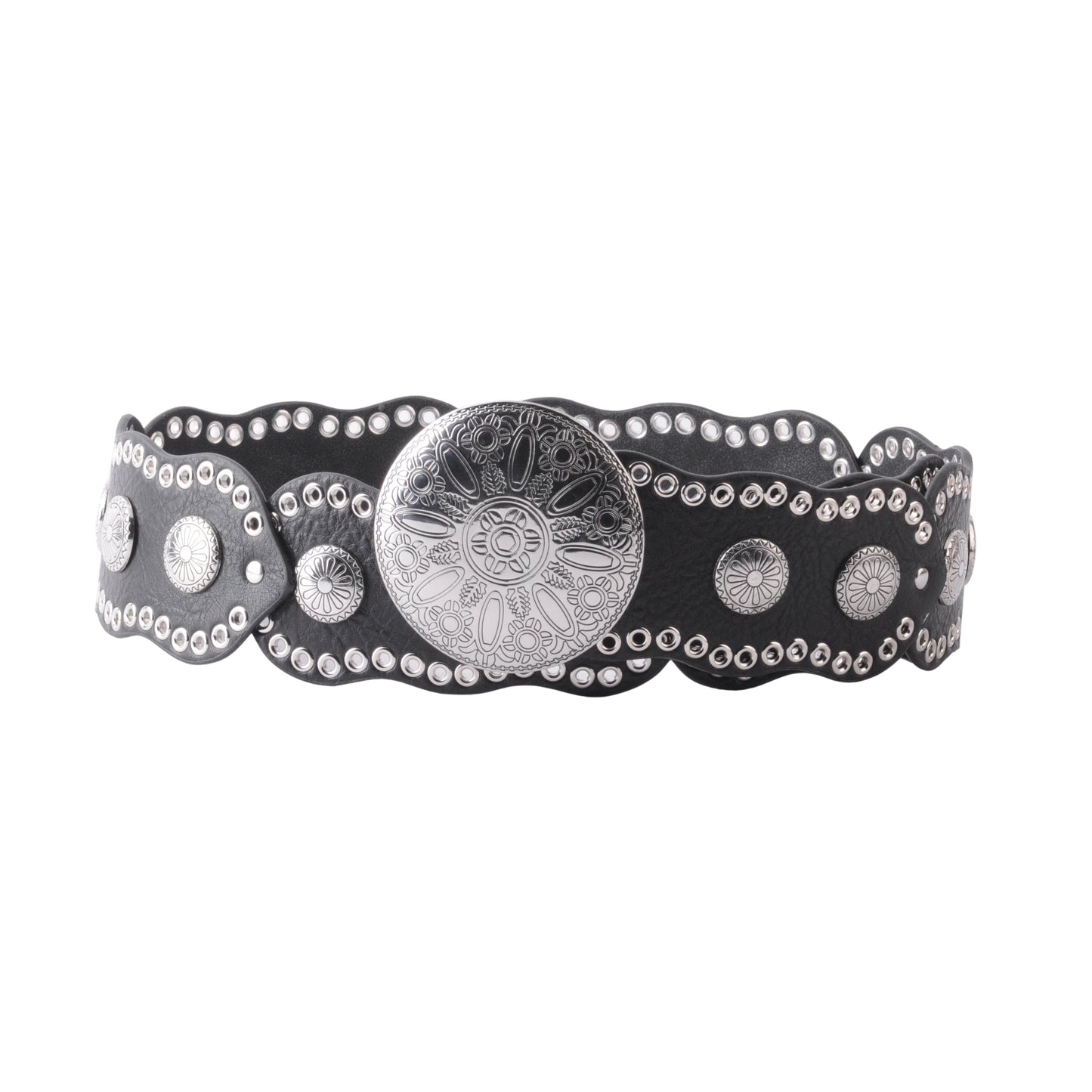 Concho-Adorned Western Corset Belt
