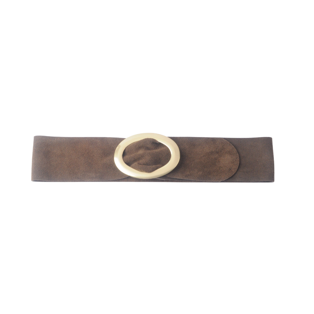 Soft Suede Wrap Belt with Buckle