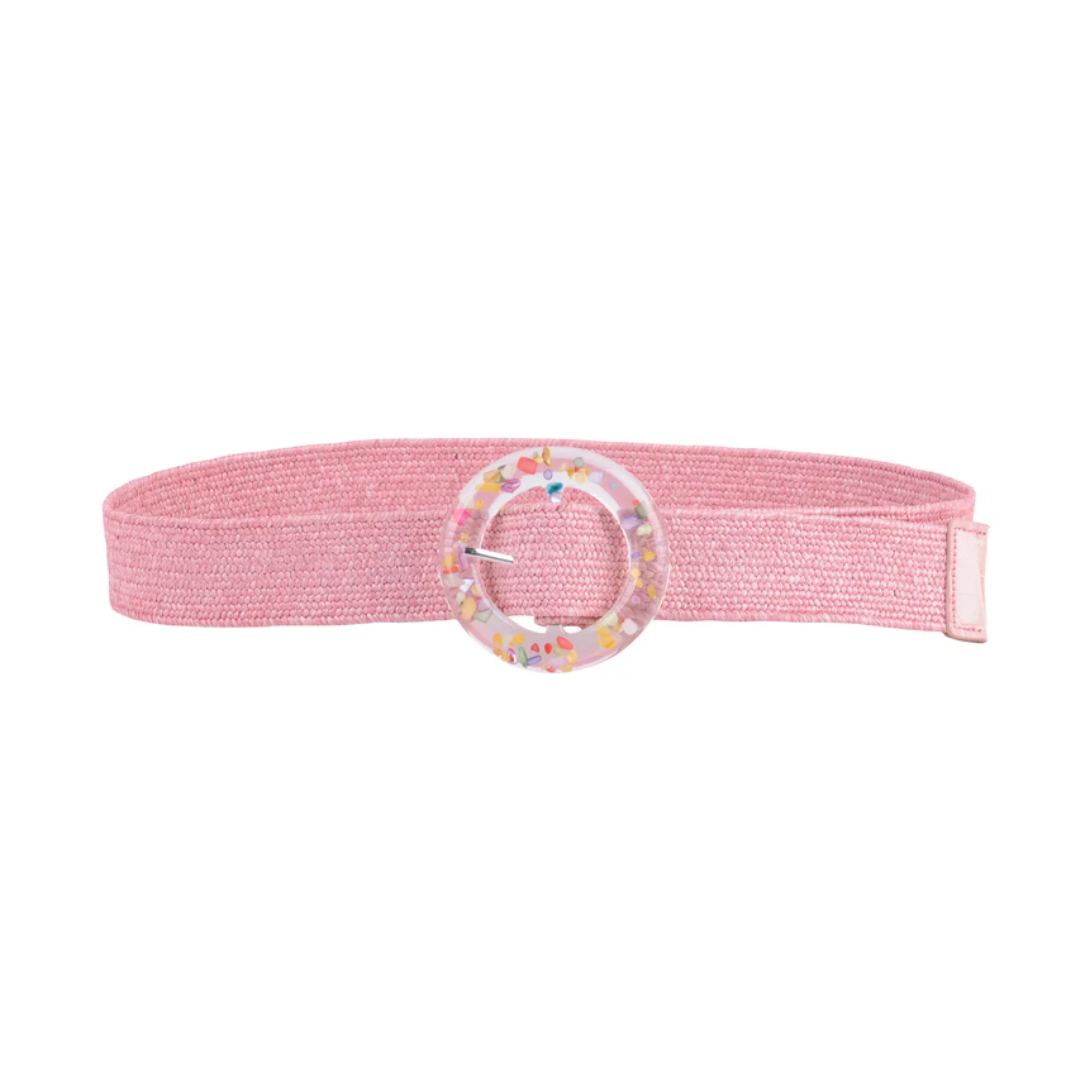 Colorful Beaded Resin Buckle Stretch Belt