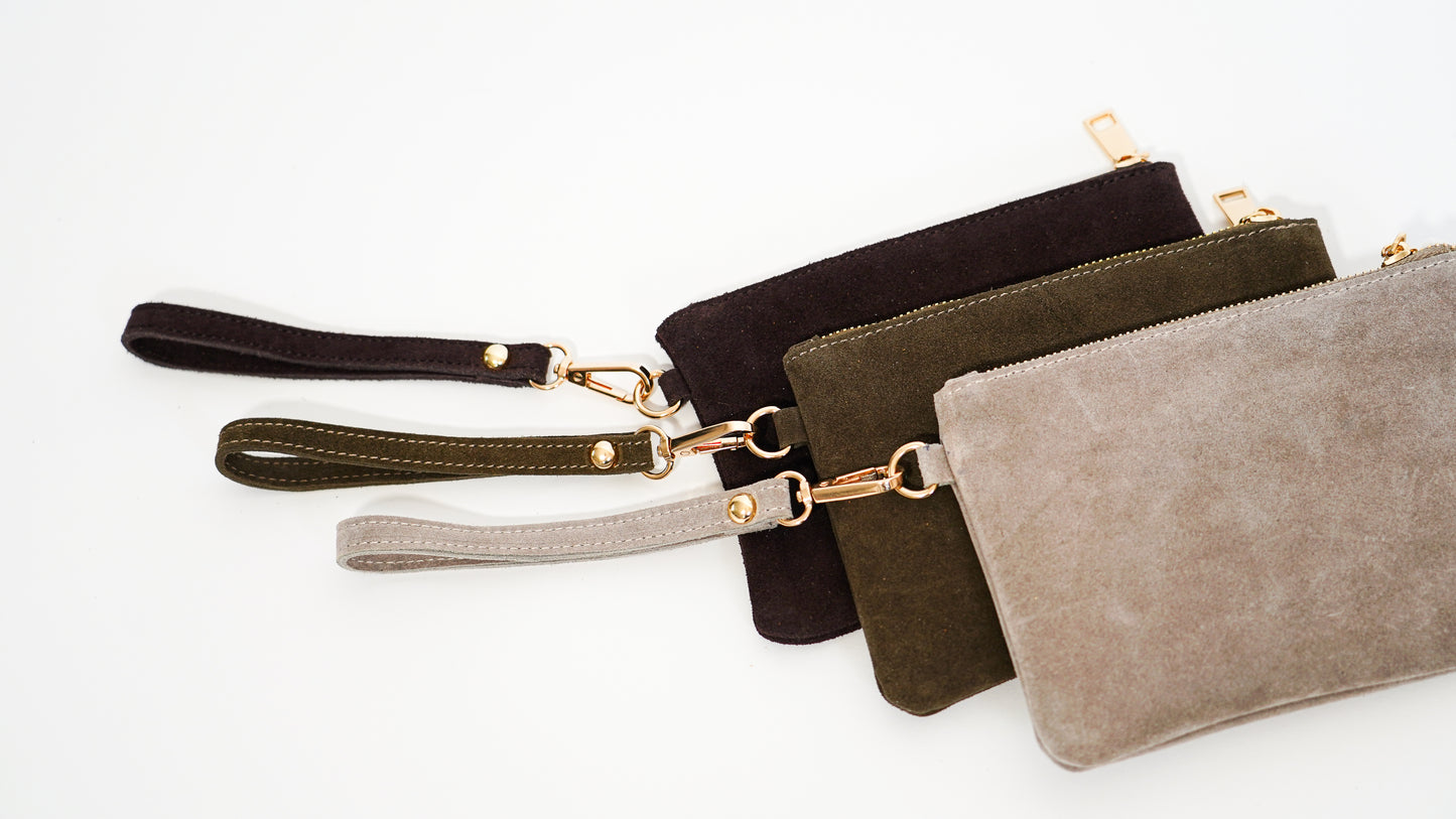 Genuine Suede Wristlet Pouch - Ships September 29th