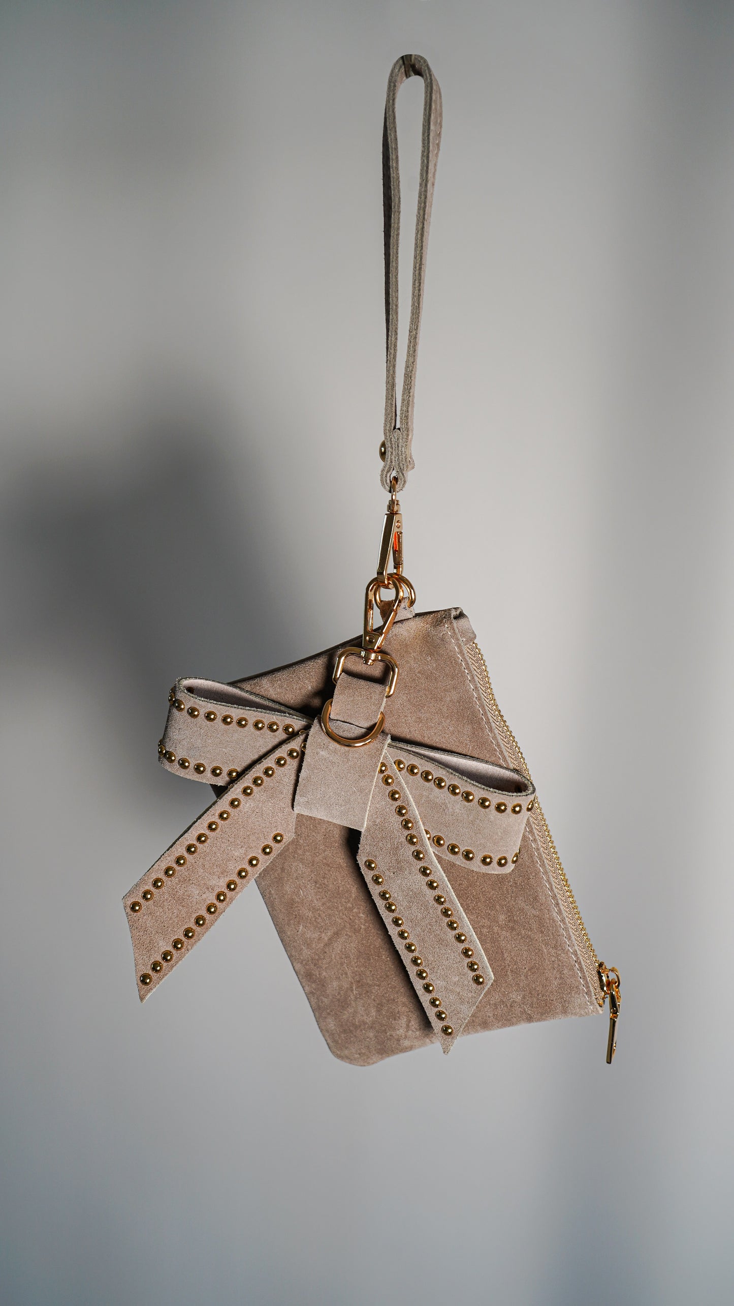 Suede Wristlet & Bow Hang-Off Set of 2 - Ships September 29th
