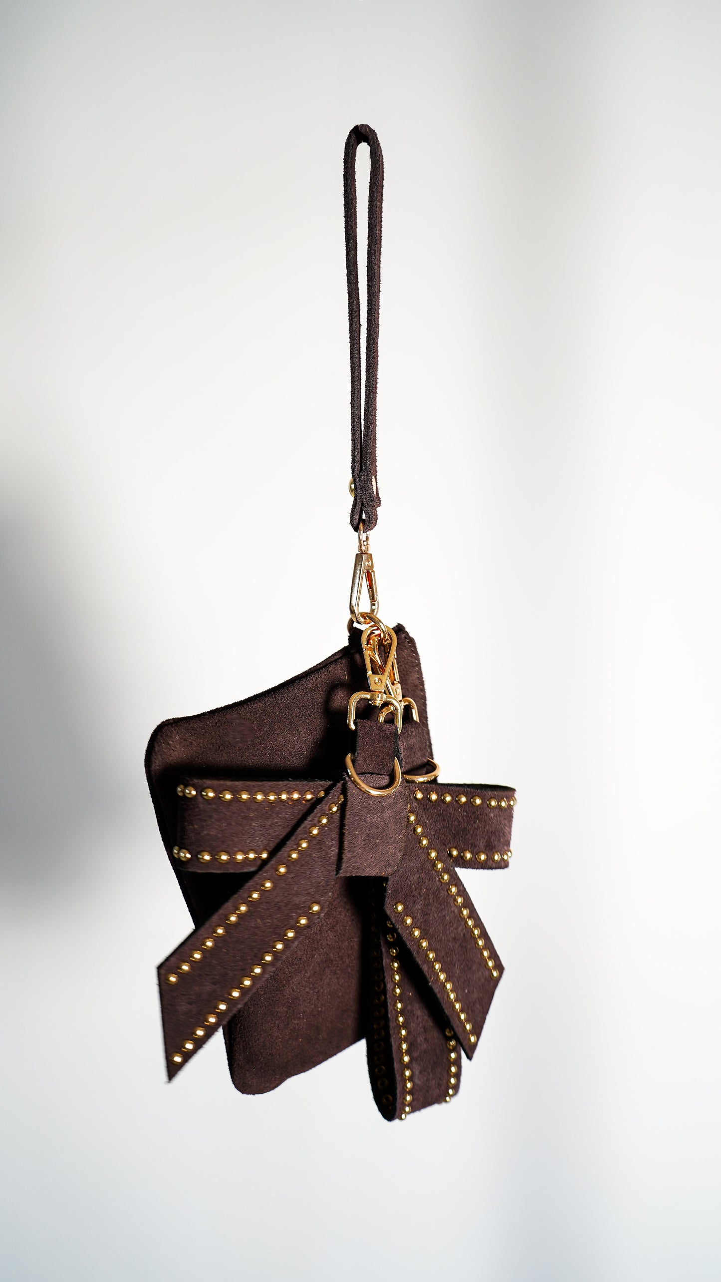 Suede Wristlet & Bow Hang-Off Set of 2 - Ships September 29th