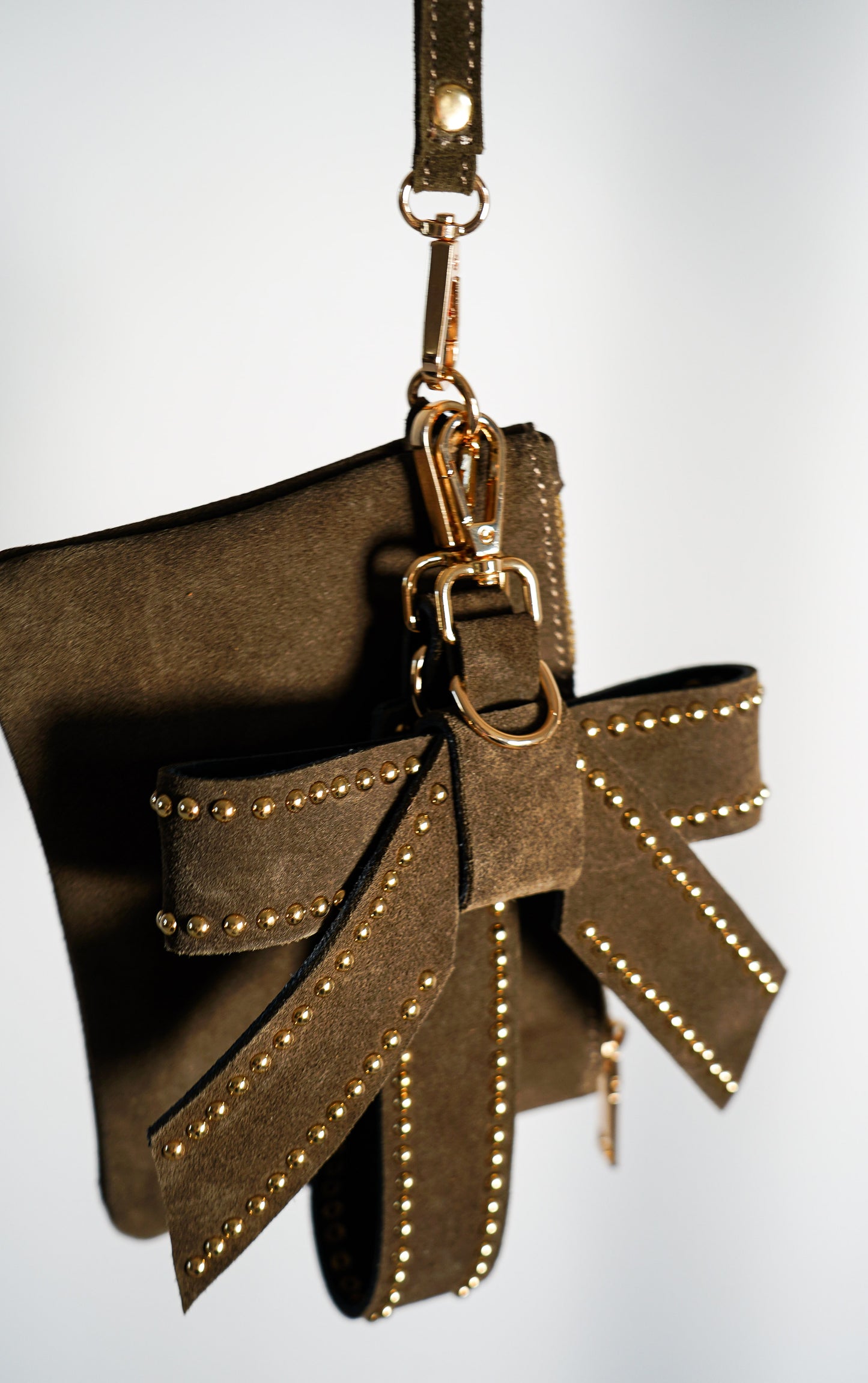 Suede Wristlet & Bow Hang-Off Set of 2 - Ships September 29th