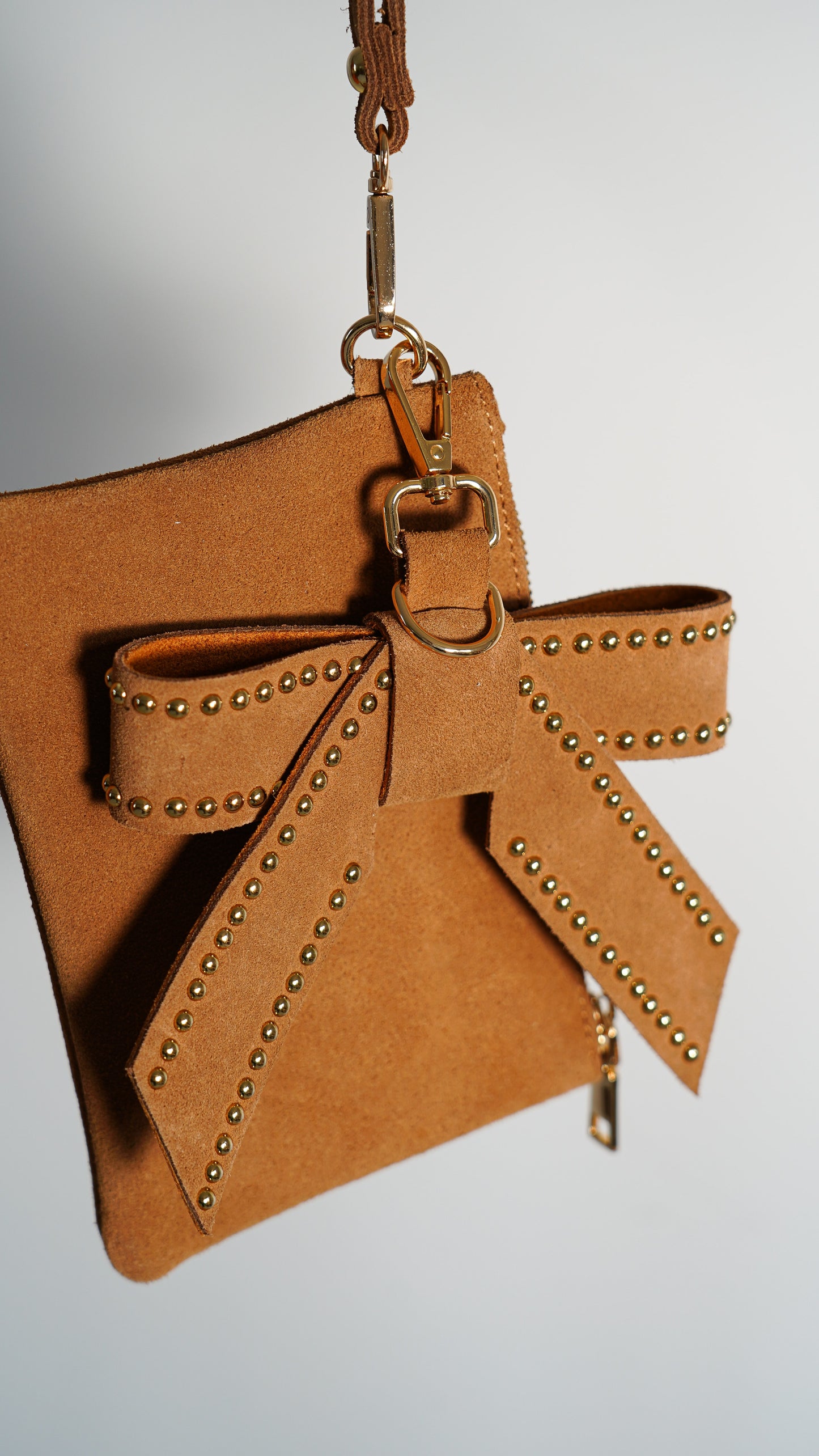 Suede Wristlet & Bow Hang-Off Set of 2 - Ships September 29th