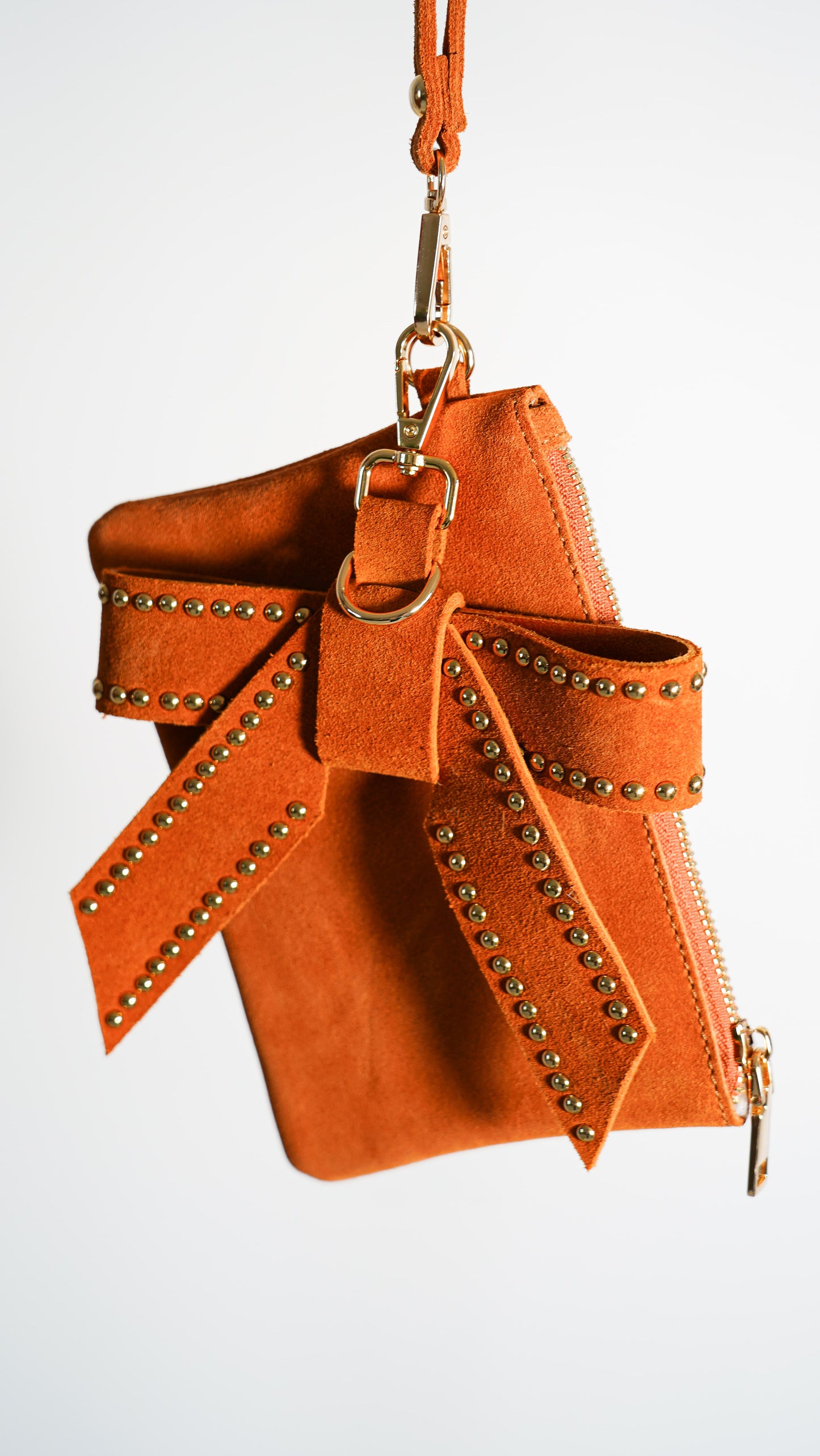 Suede Wristlet & Bow Hang-Off Set of 2 - Ships September 29th