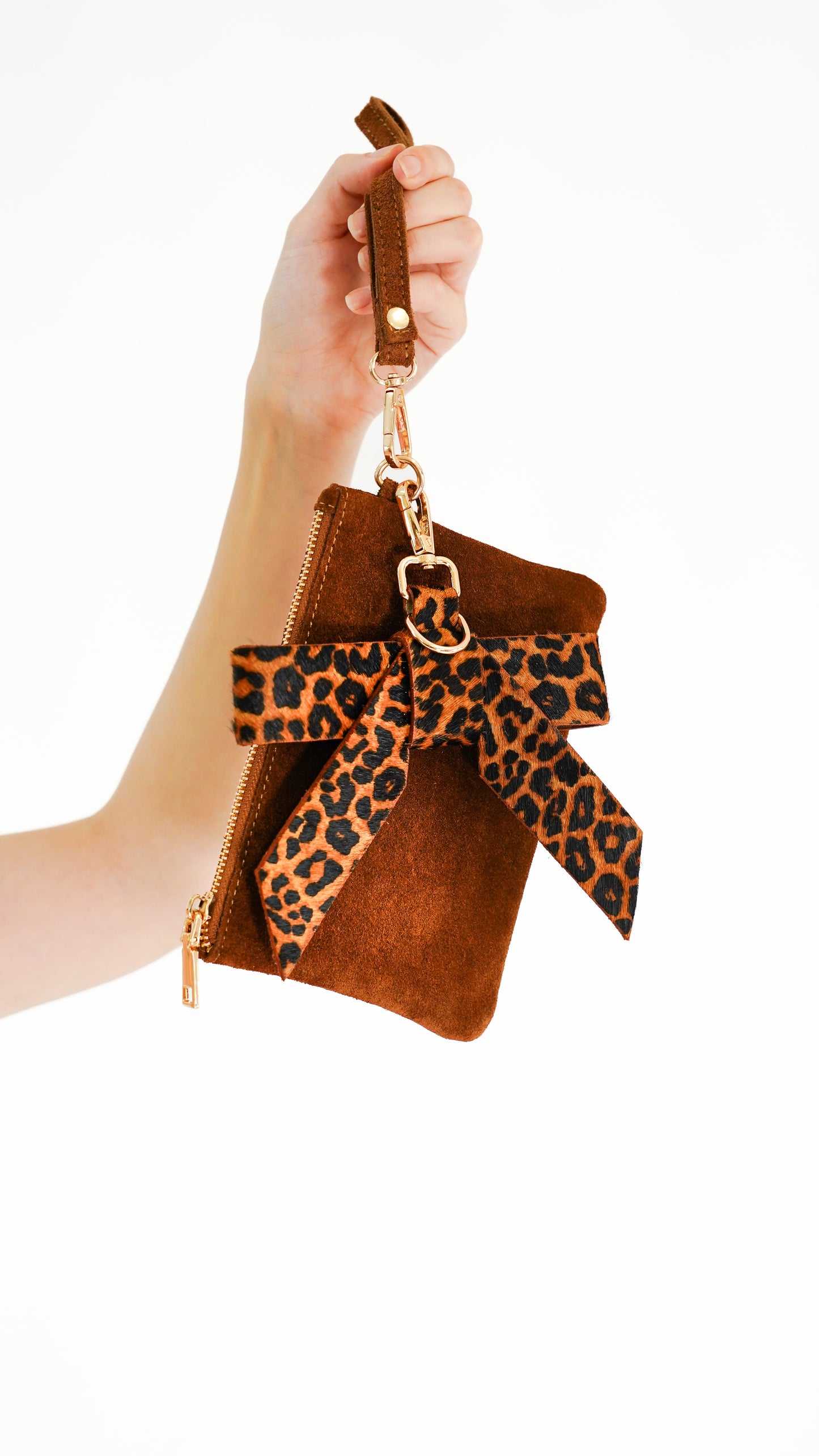 Suede Wristlet & Bow Hang-Off Set of 2 - Ships September 29th