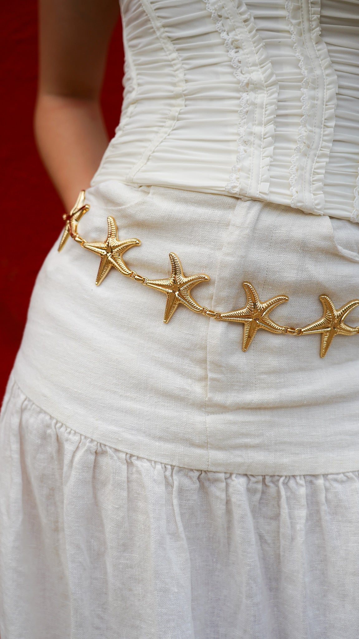Gold Starfish Chain Belt