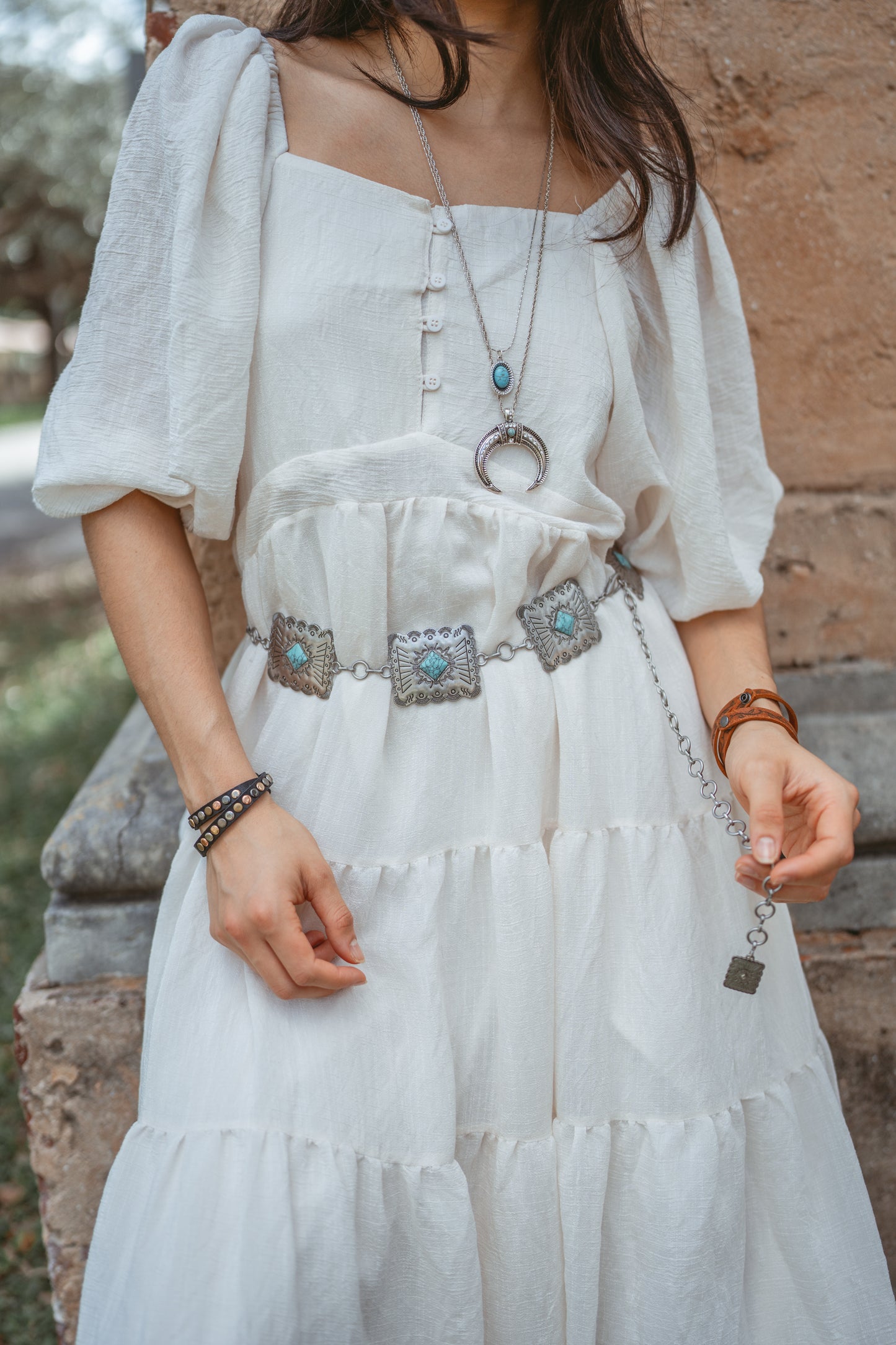 2059 - Multi Studded Leather Bracelet