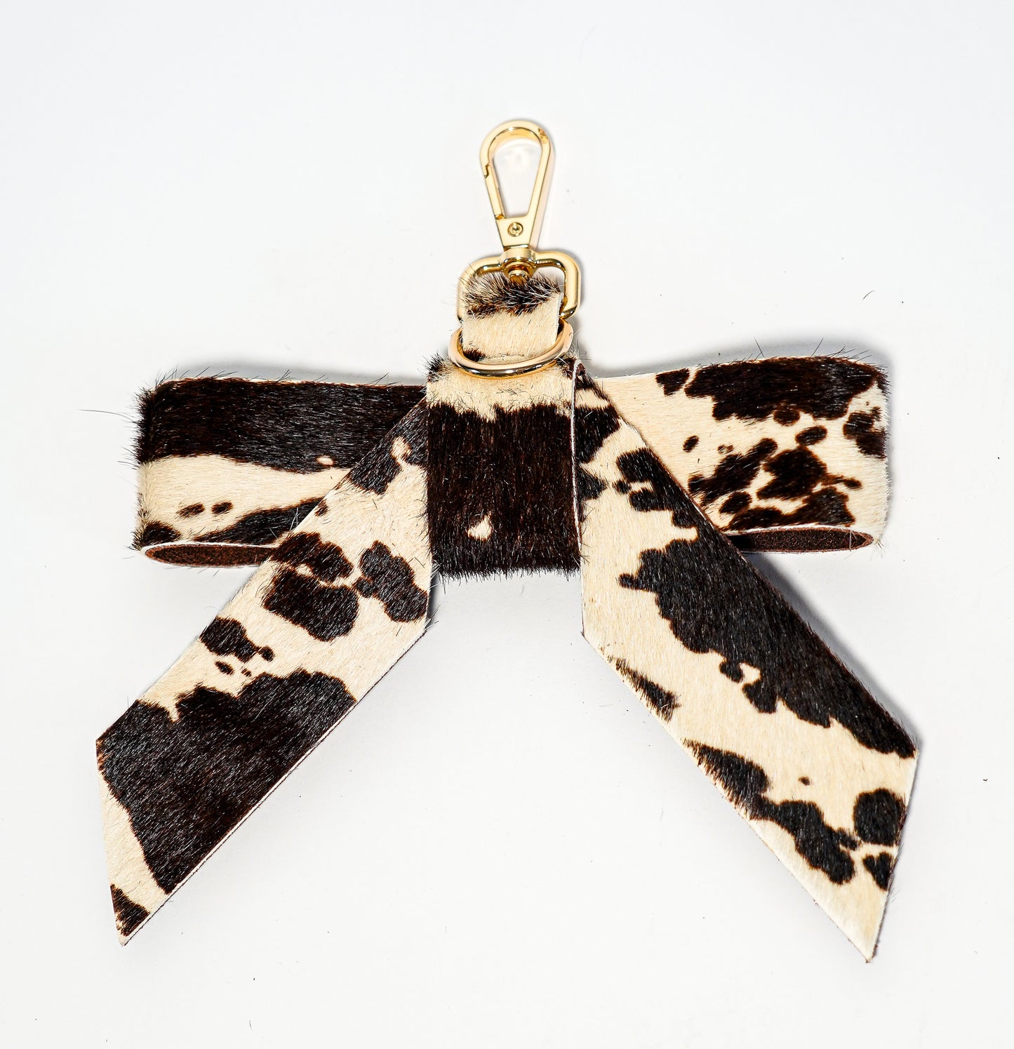 Leather & Calf Hair Bow Hang-Off - Ships September 29th