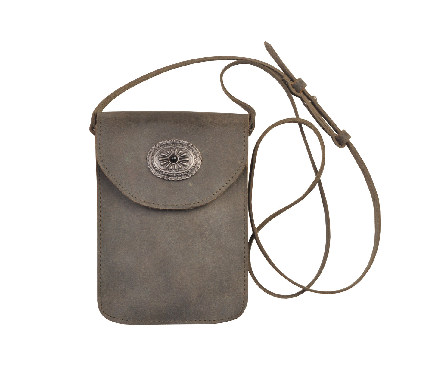 1006-RED 1006 - Leather Concho Cellphone Crossbody - Wholesale Handbag - Most Wanted USA