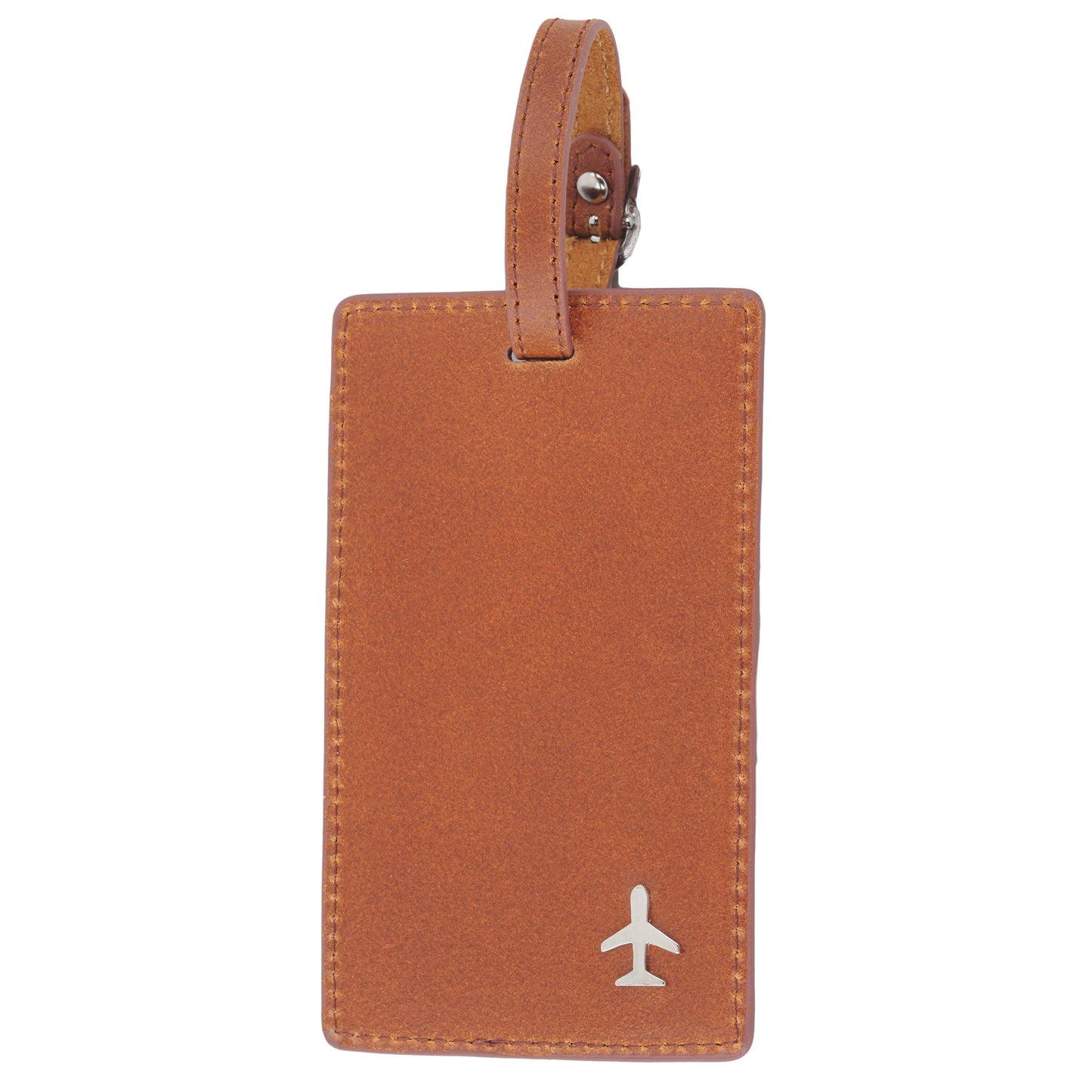 4061-TAN 4061 - Leather Luggage Tag - Wholesale Small Leather Good - Most Wanted USA
