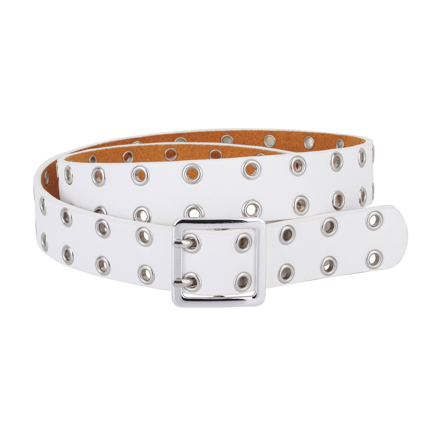 Double Grommet Leather Belt