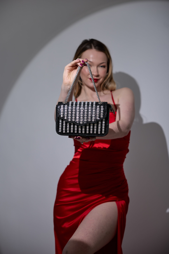 Wholesale - sparkling rhinestone clutch, velvet purse with rhinestone detail, and chic metallic evening purse.