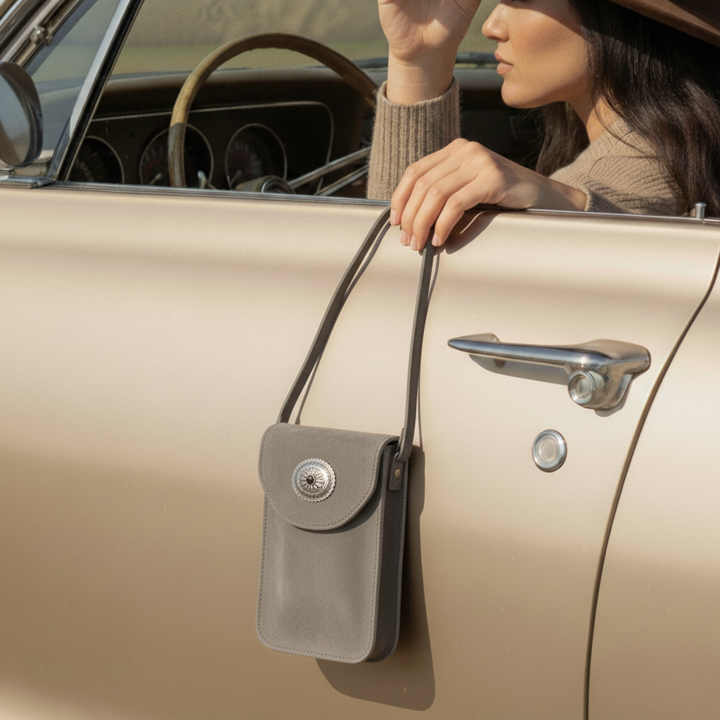 Genuine Leather Western Style Crossbody