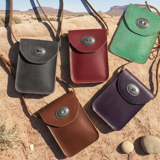 Genuine Leather Western Style Crossbody