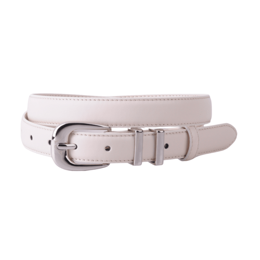 5254 - Leather Belt with Metal Strap Holders