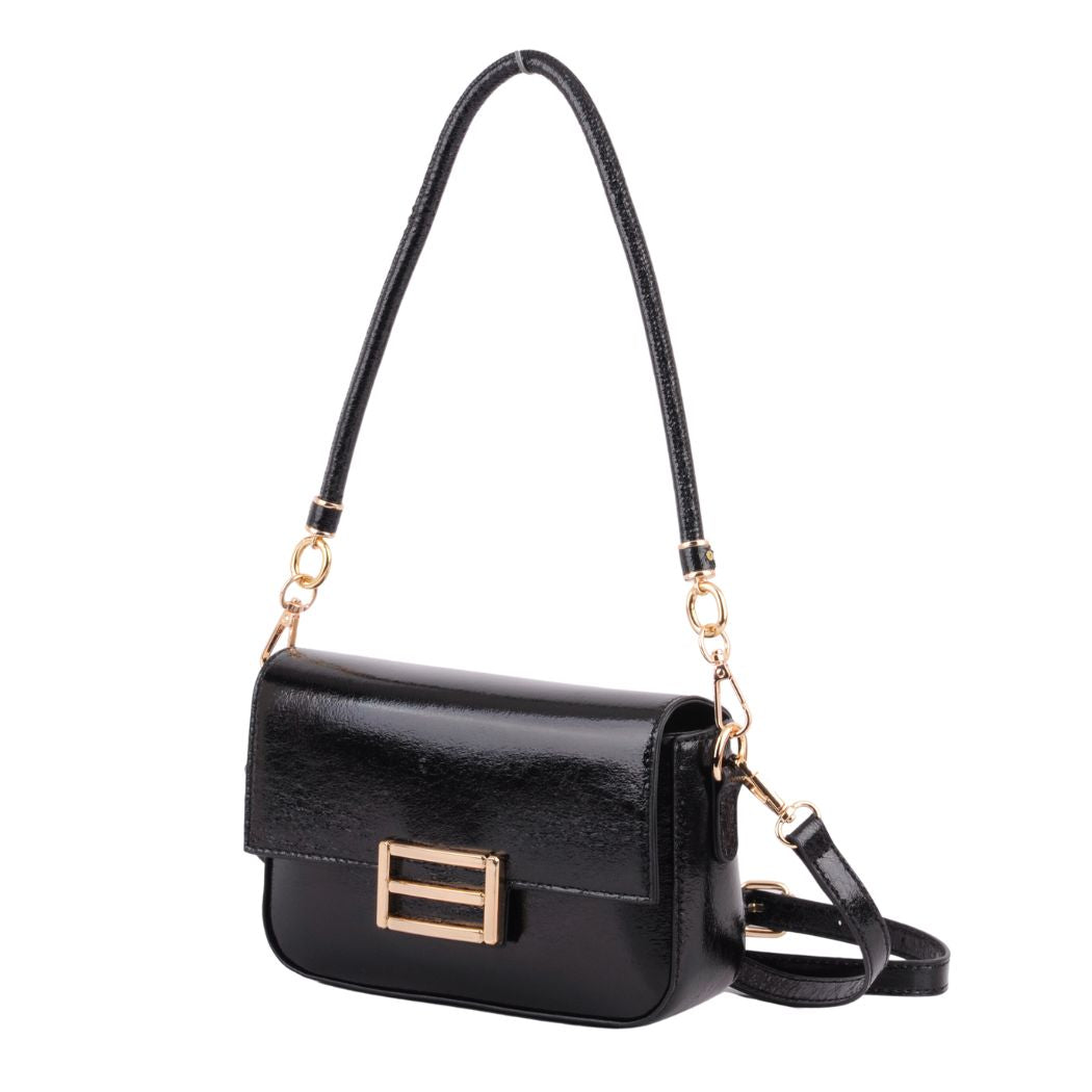 1441 - Black Evening Bag with Gold Accents