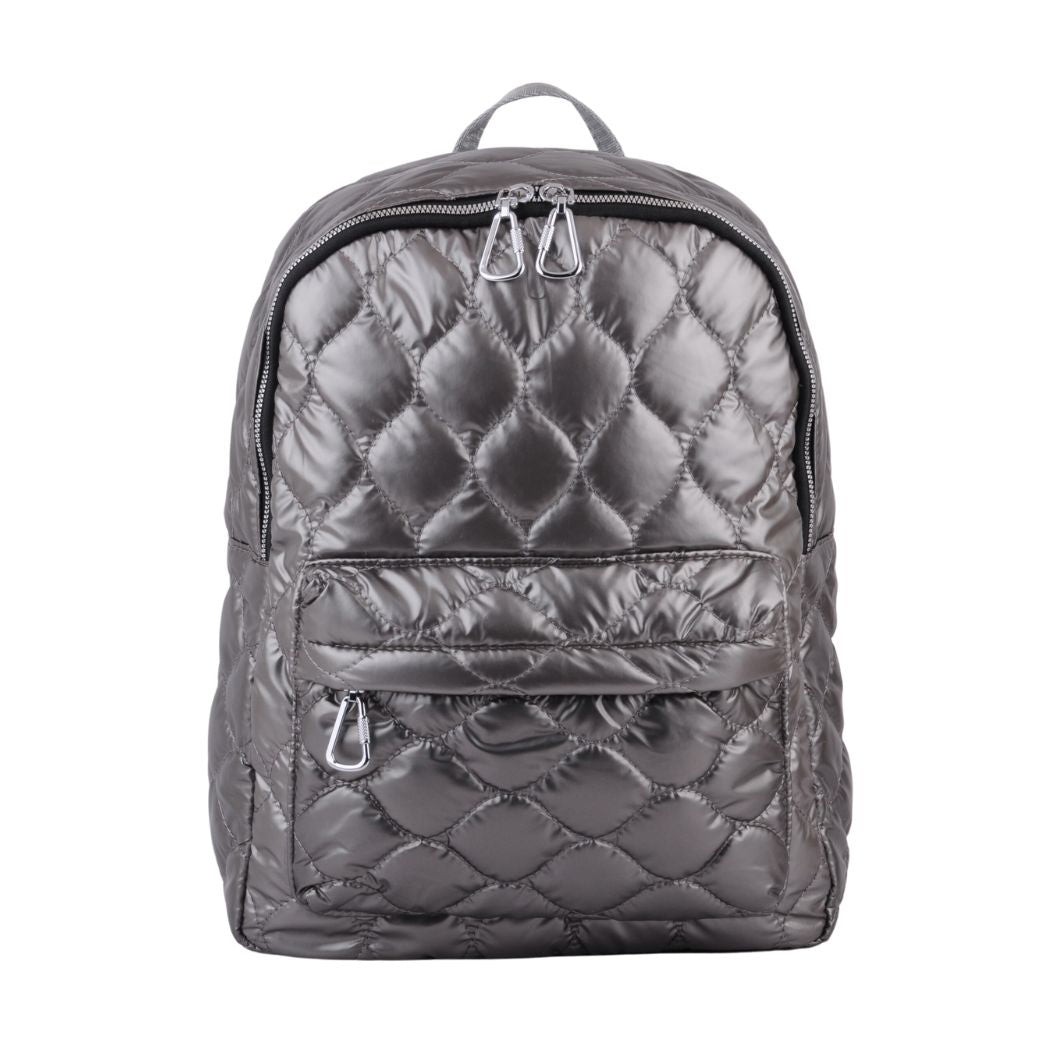 1461 - Quilted Metallic Chrome Mini Backpack - Wholesale Handbag - Most Wanted USA